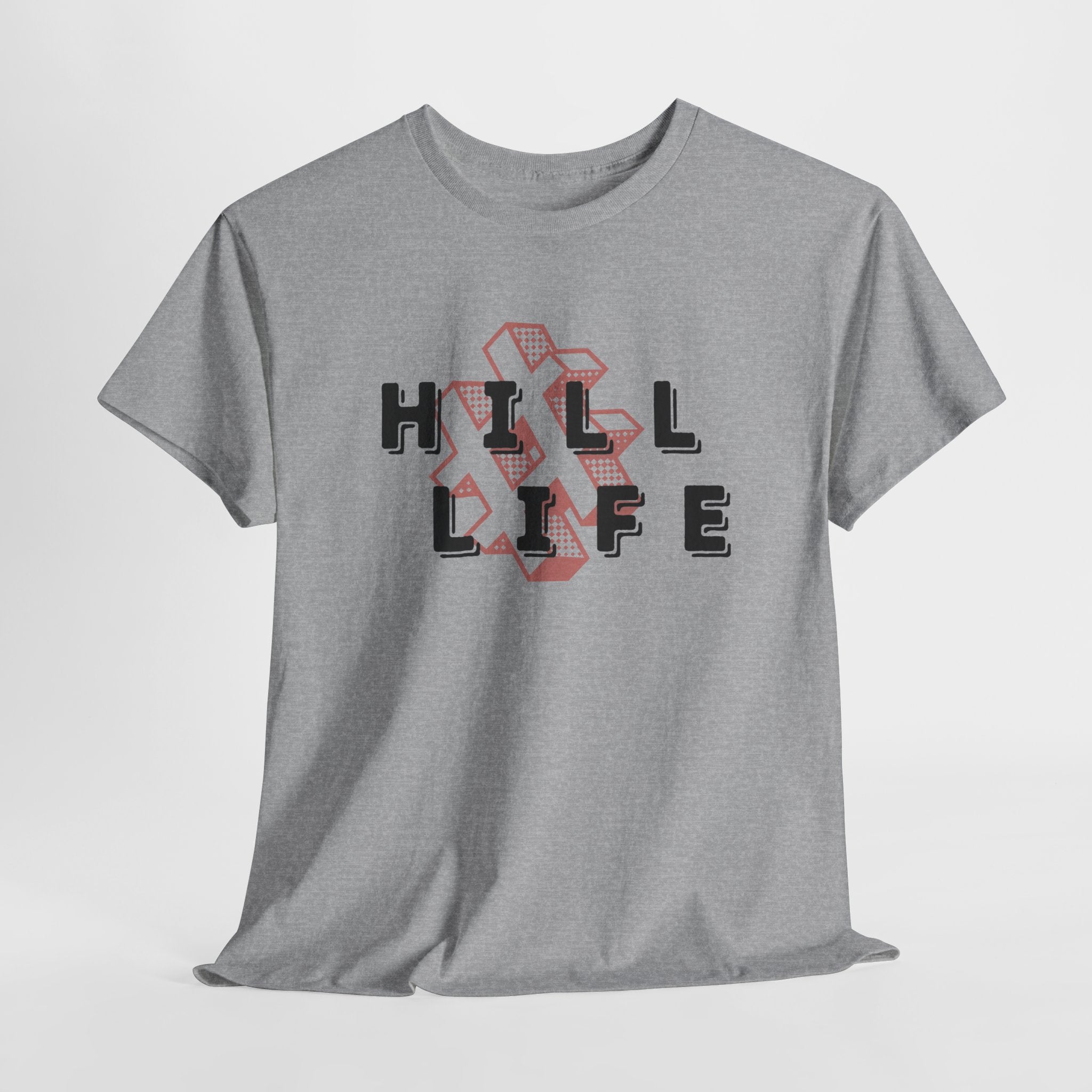 Hill Life T‑Shirt — Retro Geo Cross Graphic Tee