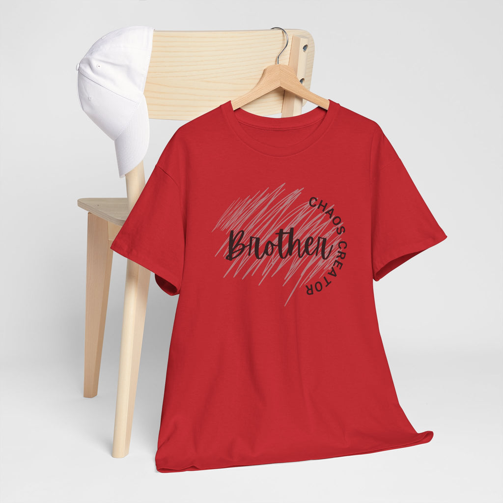 Brother Script Tee — 'Chaos Creator' Graphic Shirt for Siblings