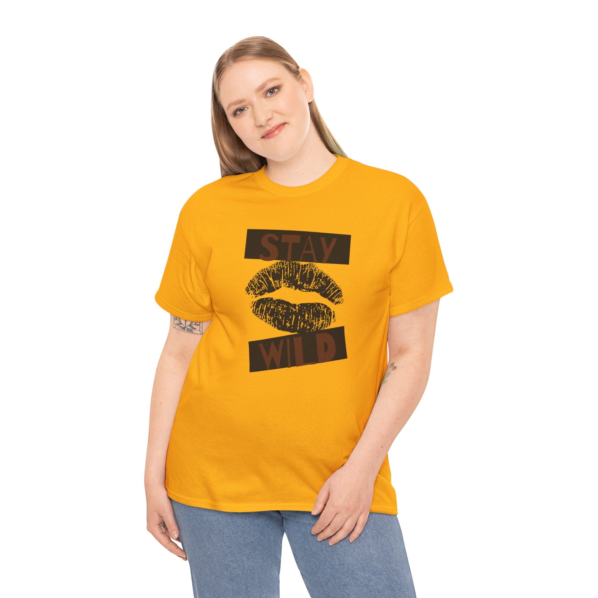Stay Wild Lip Print T‑Shirt