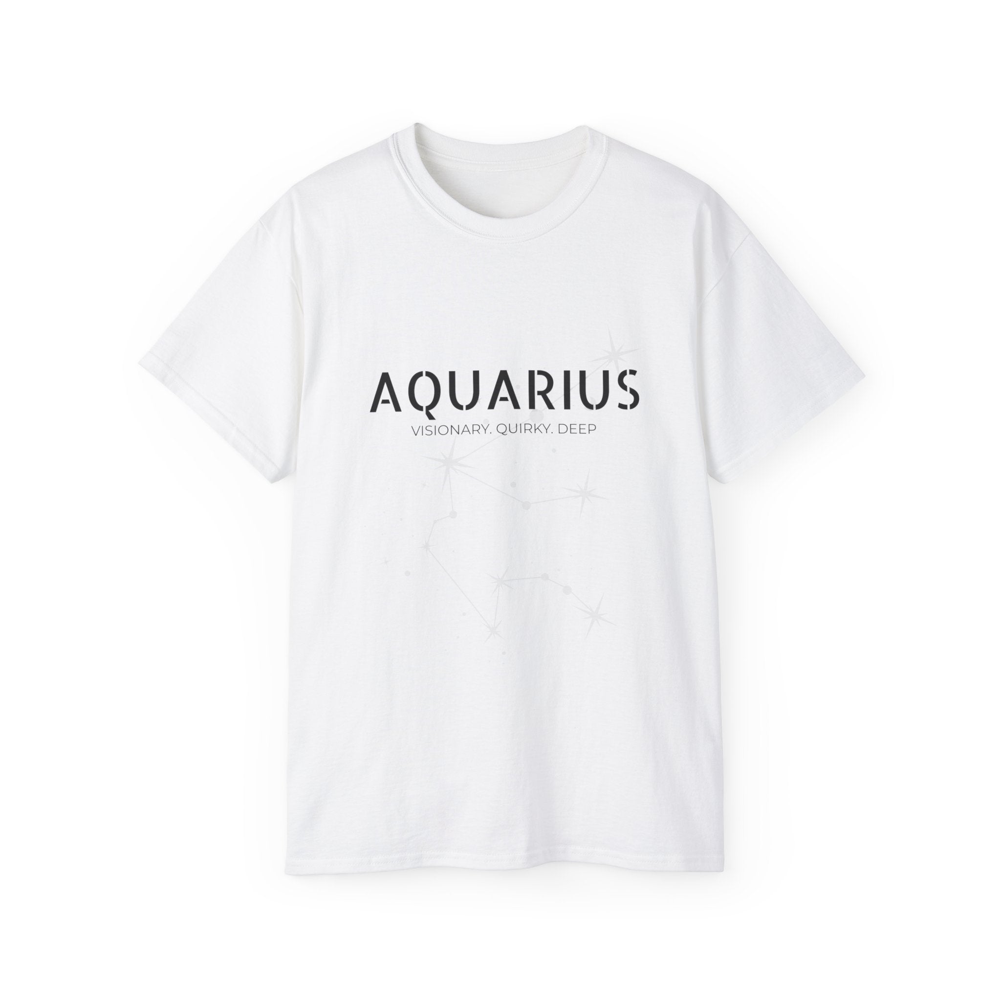 Aquarius Zodiac Tee – Minimal Astrological Sign Shirt