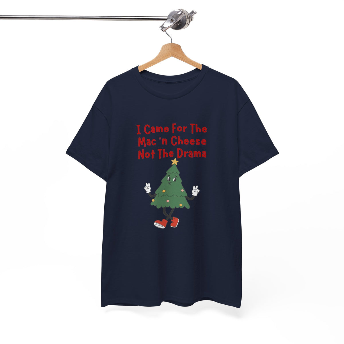 I Came for the Mac ’n Cheese Not the Drama Christmas Tree T-Shirt