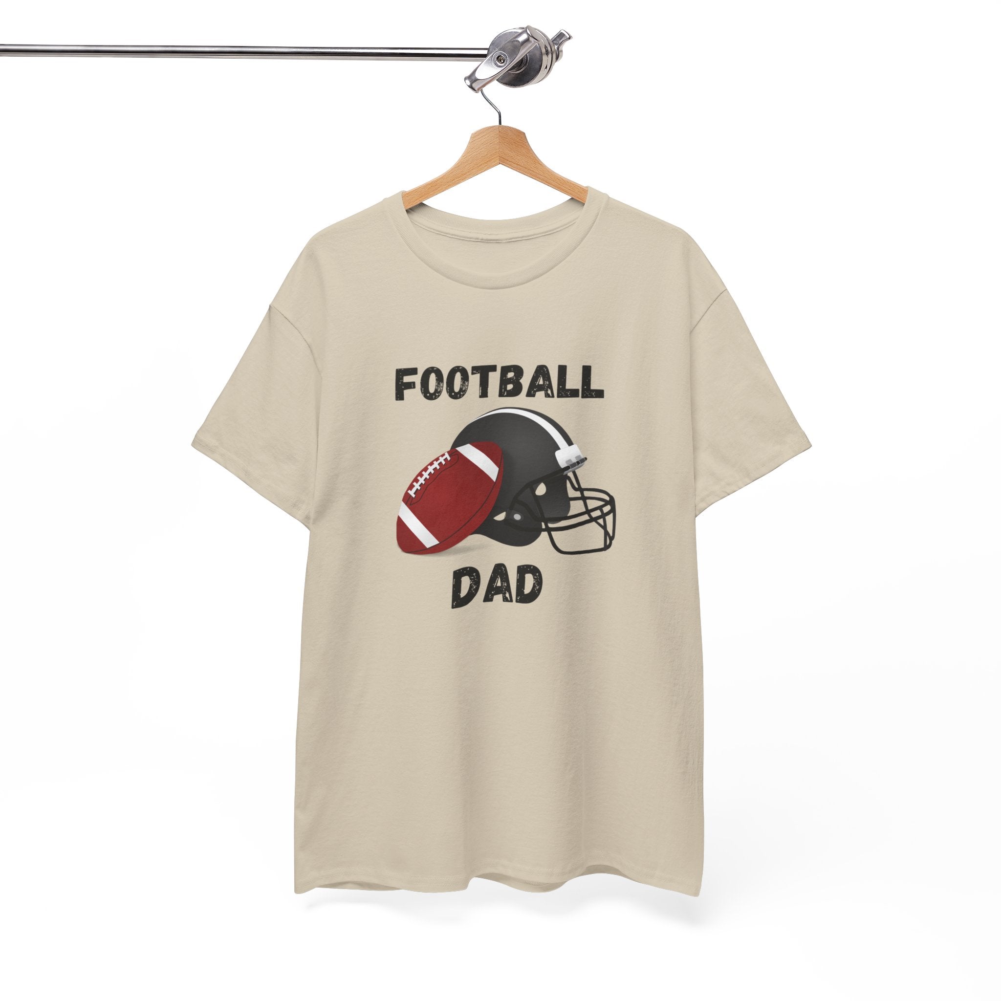 Football Dad T-Shirt — Classic Football & Helmet Tee for Proud Dads