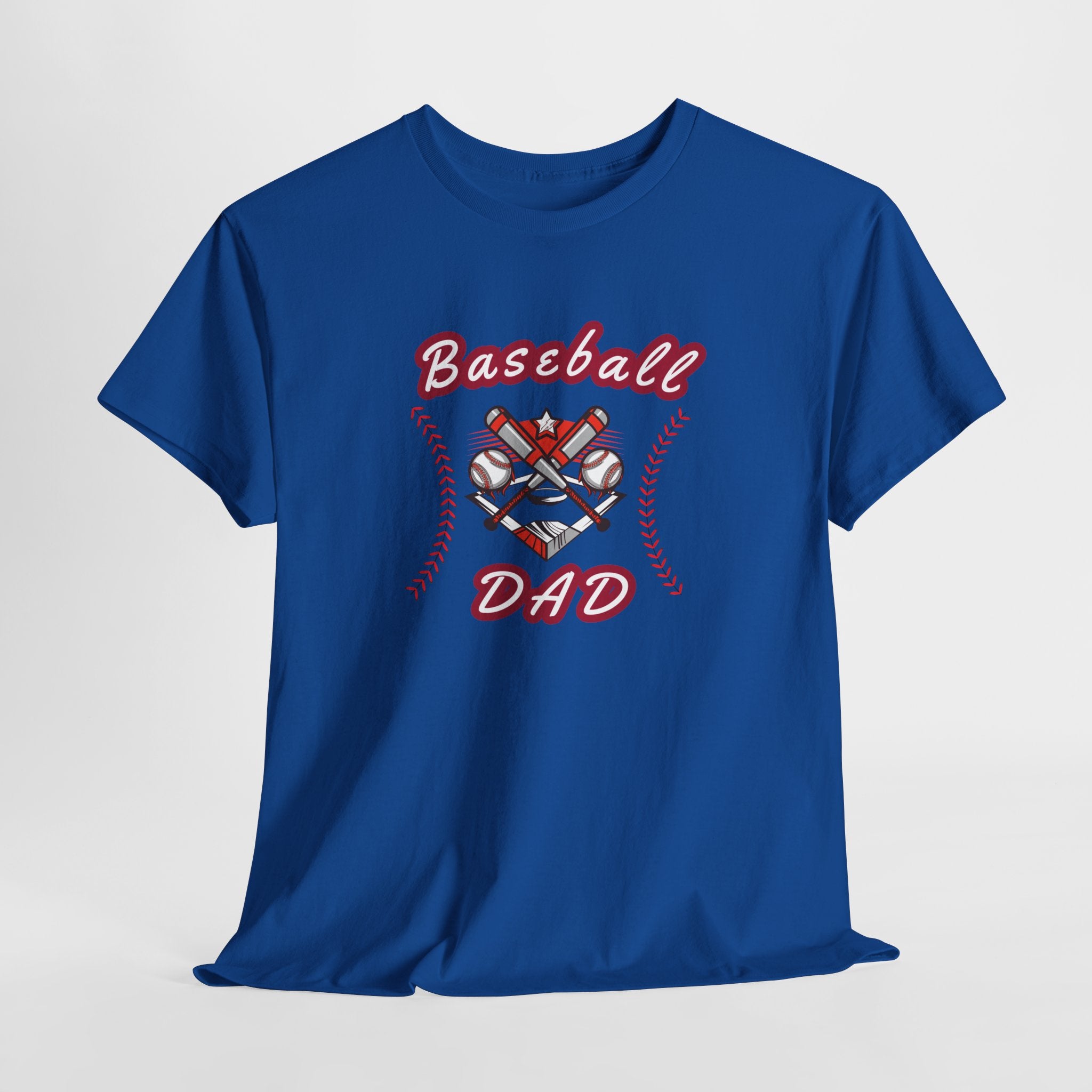 Baseball Dad T-Shirt – Vintage Crossed Bats & Glove Tee for Sports Fans, Father's Day Gift