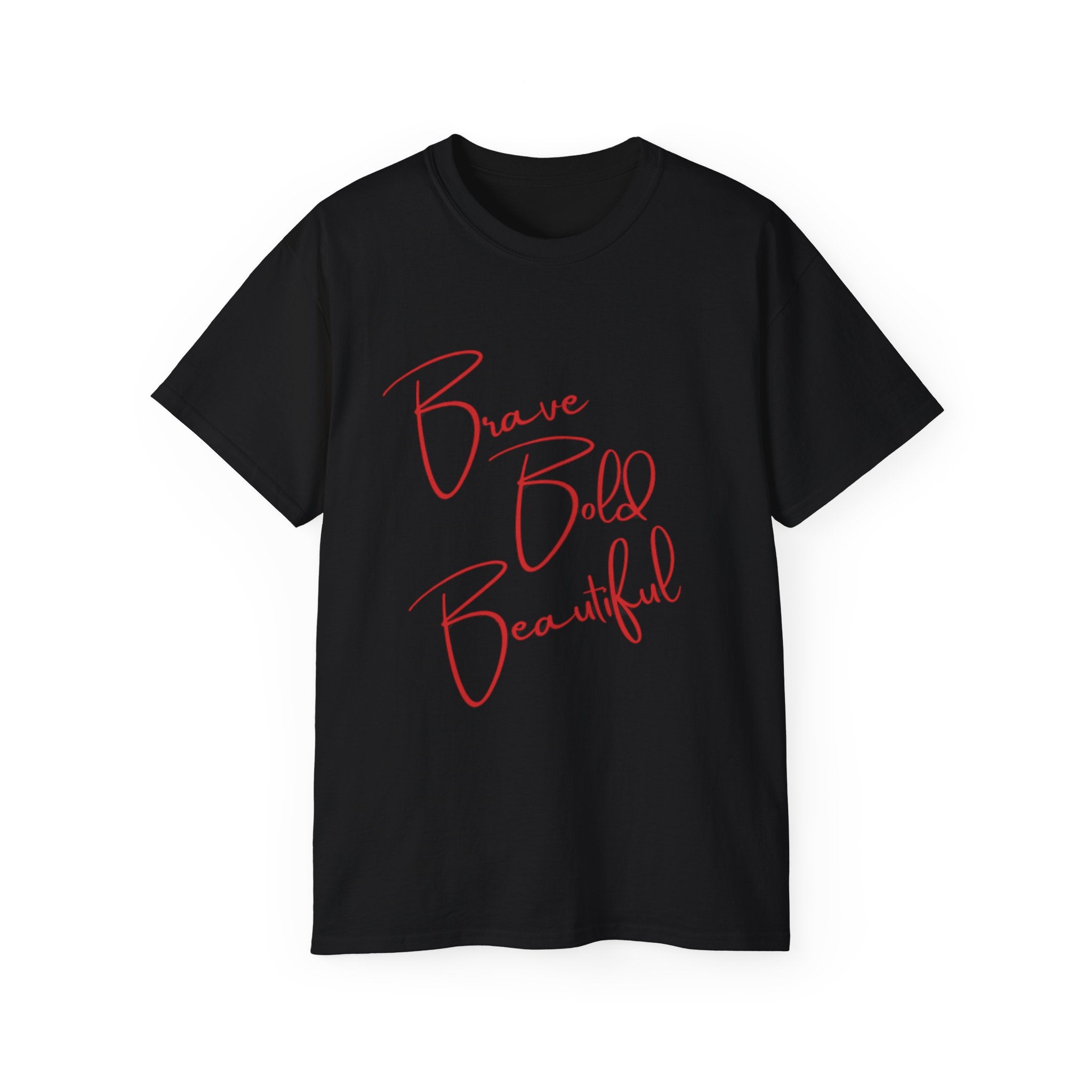 Brave Bold Beautiful Tee — Inspirational Script Women's T‑Shirt