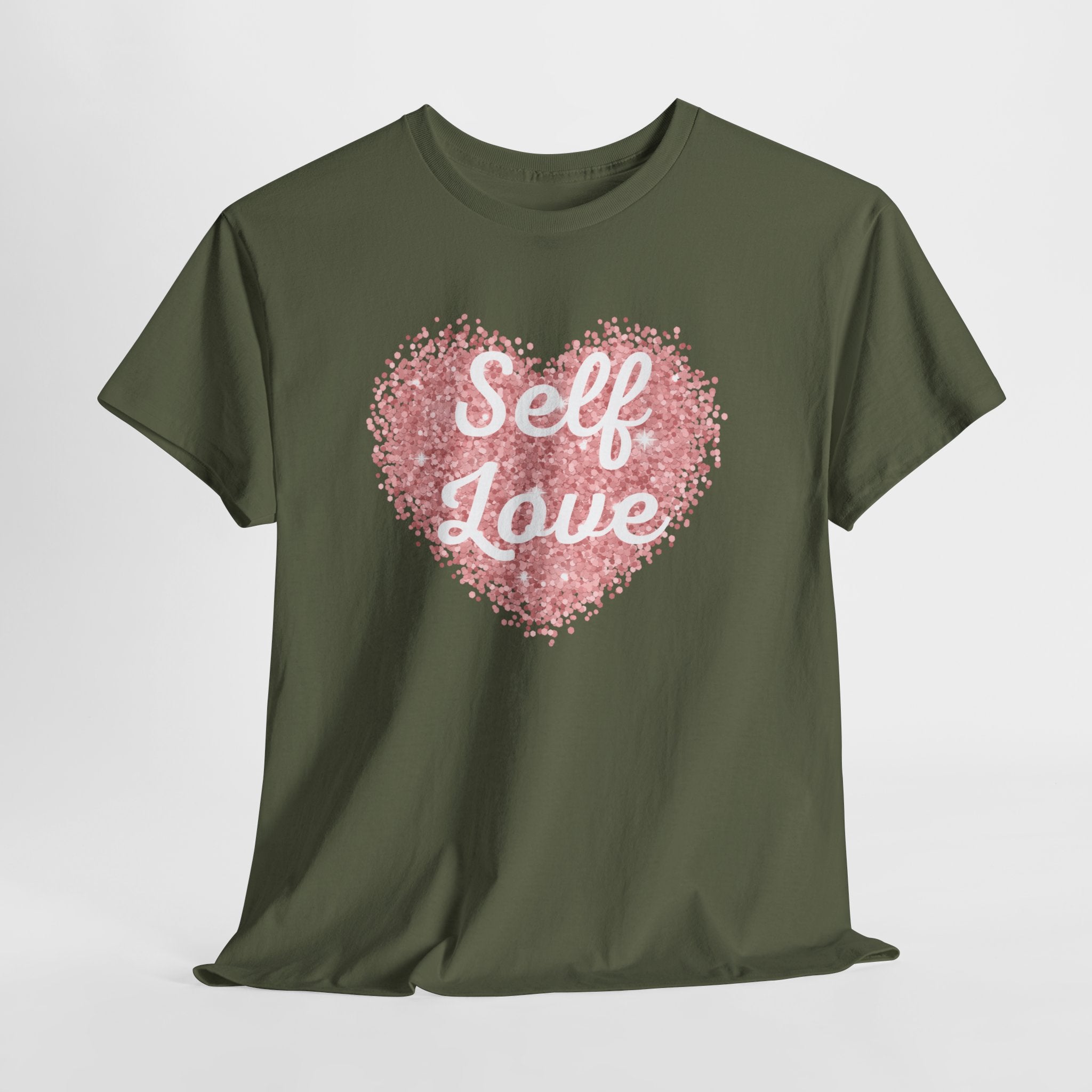 Self Love Tee — Pink Heart Mental Health Awareness Shirt