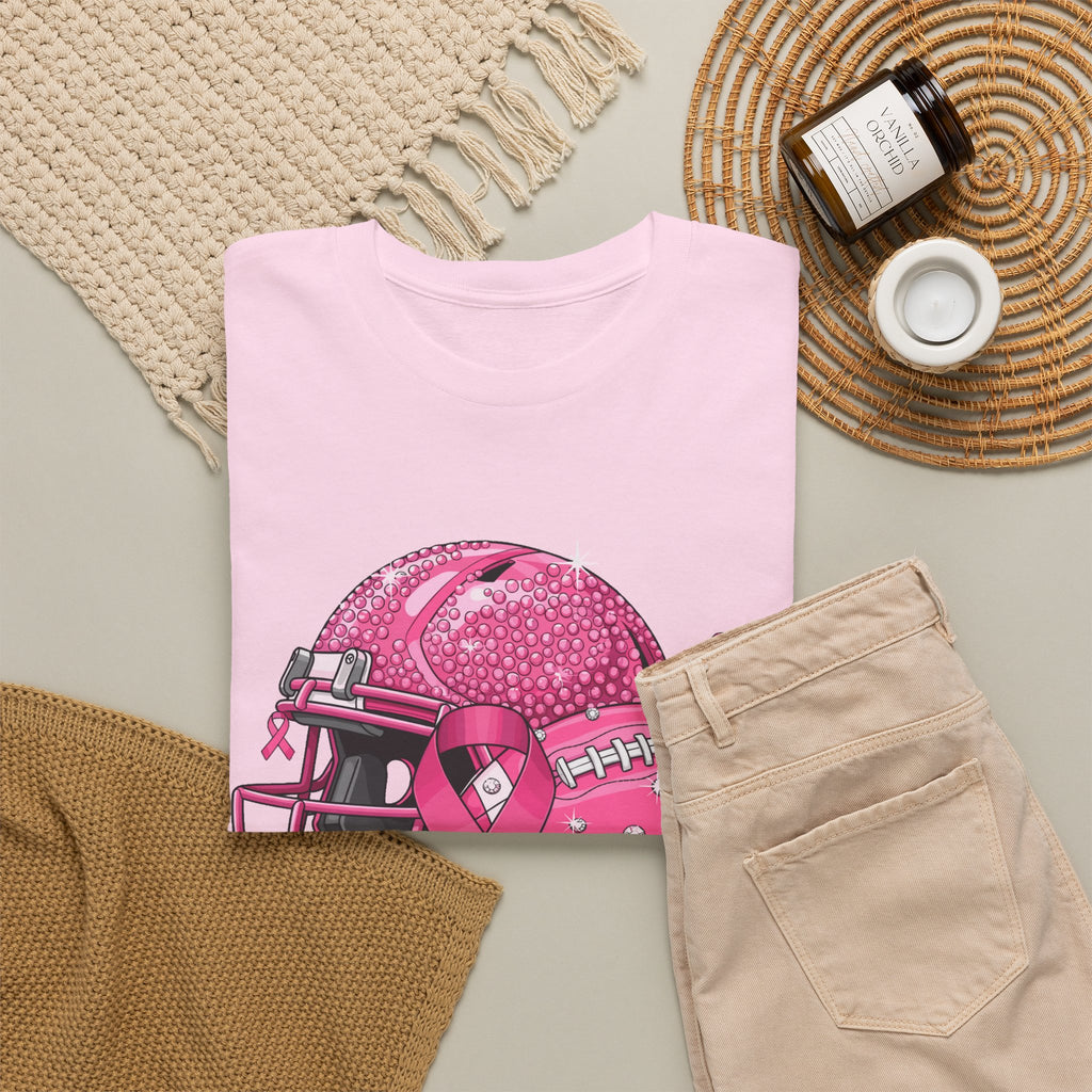 Breast Cancer Awareness Football Helmet T-Shirt