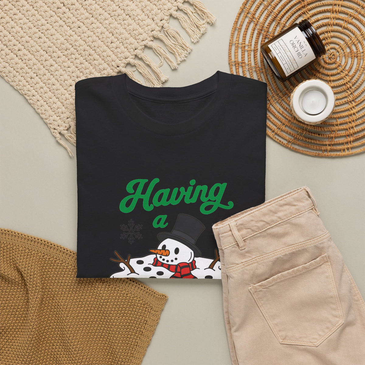 Having a Meltdown Snowman Christmas T-Shirt