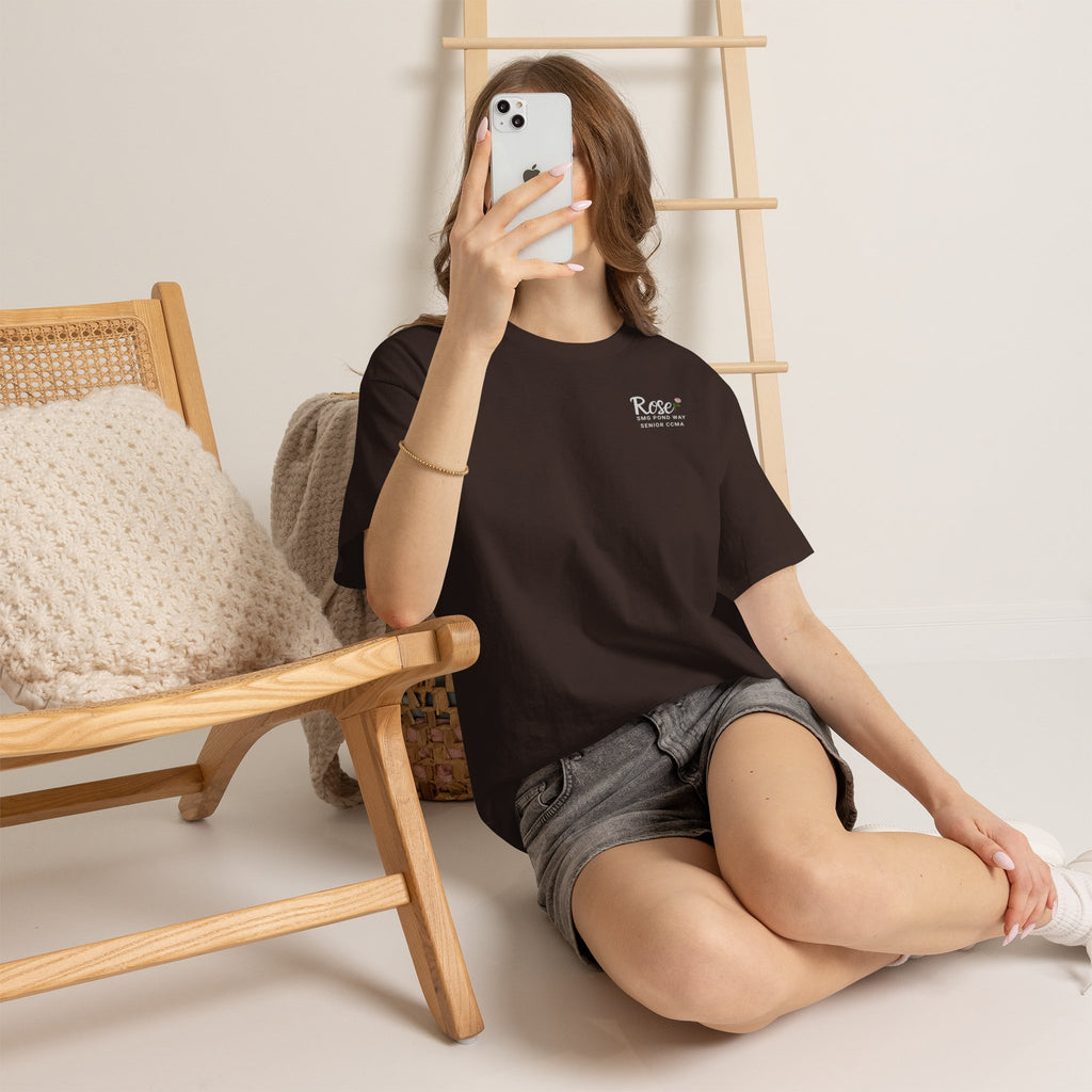 Rose Logo Tee — Minimal Work T‑Shirt with a Rose