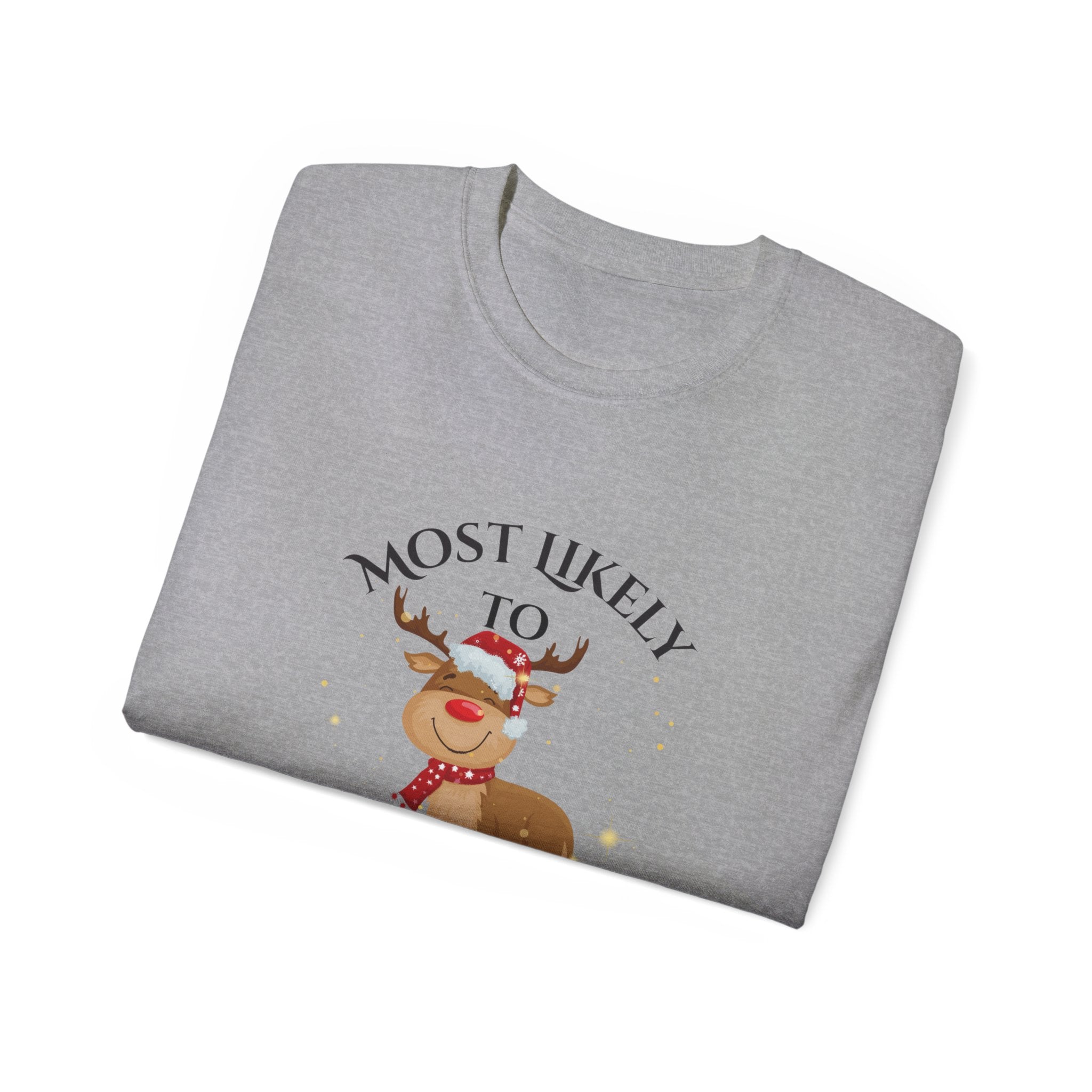 Trade brother for gifts Unisex Holiday Humor Tee, Funny Christmas Shirt, Gift for Siblings, Family Gatherings, Holiday Parties, Cute Reindeer Design