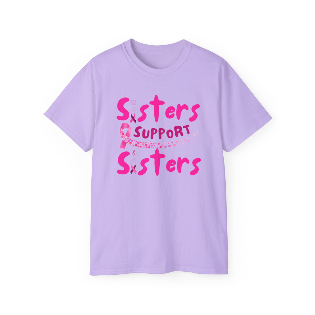 Sisters Support Sisters Pink Ribbon Tee