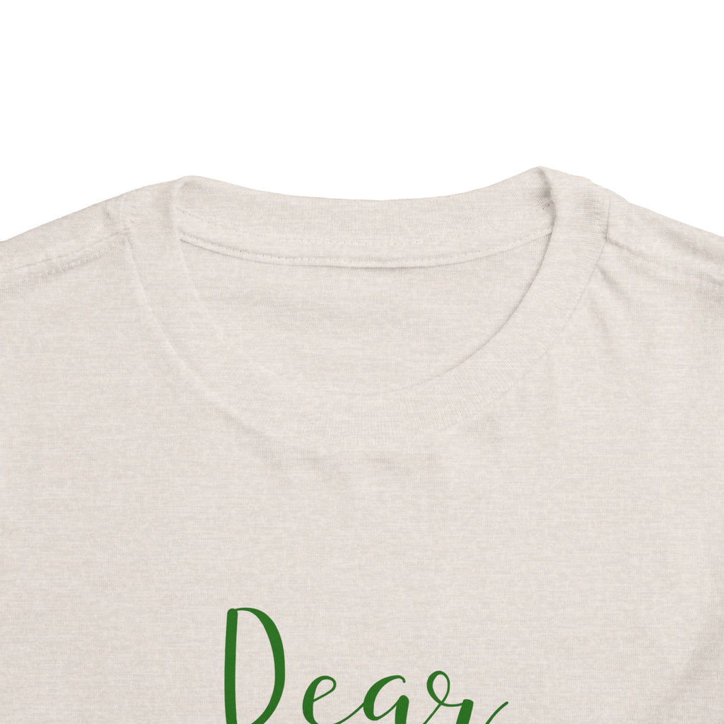 Dear Santa Stop Snitching to My Parents Christmas Toddler Short Sleeve Tee