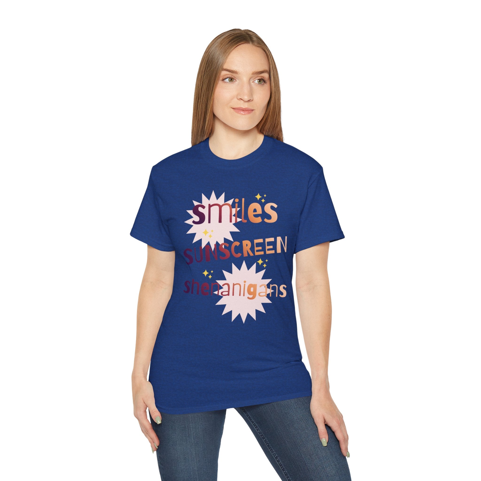 Smiles Sunscreen Shenanigans Tee — Fun Summer Beach Shirt