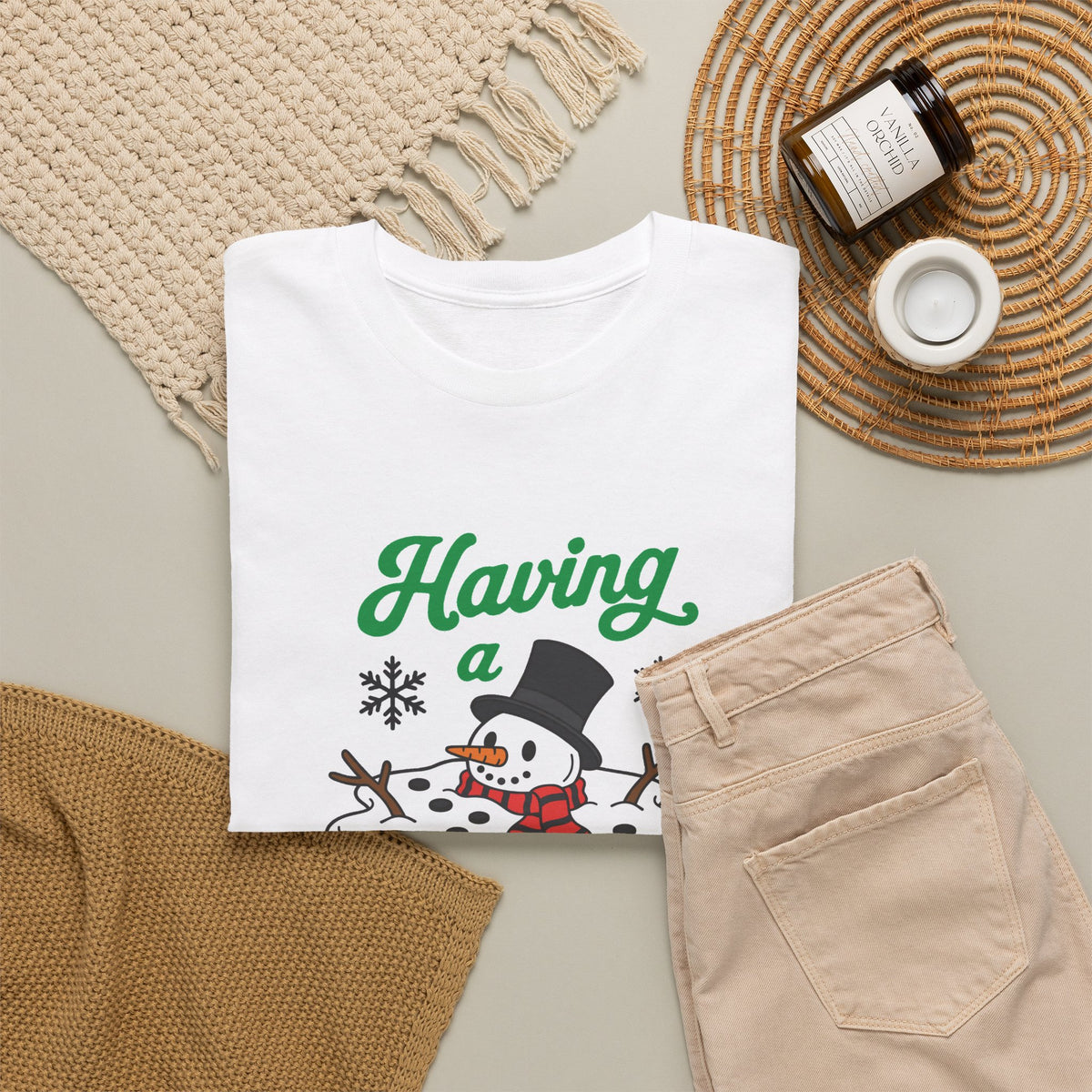Having a Meltdown Snowman Christmas T-Shirt