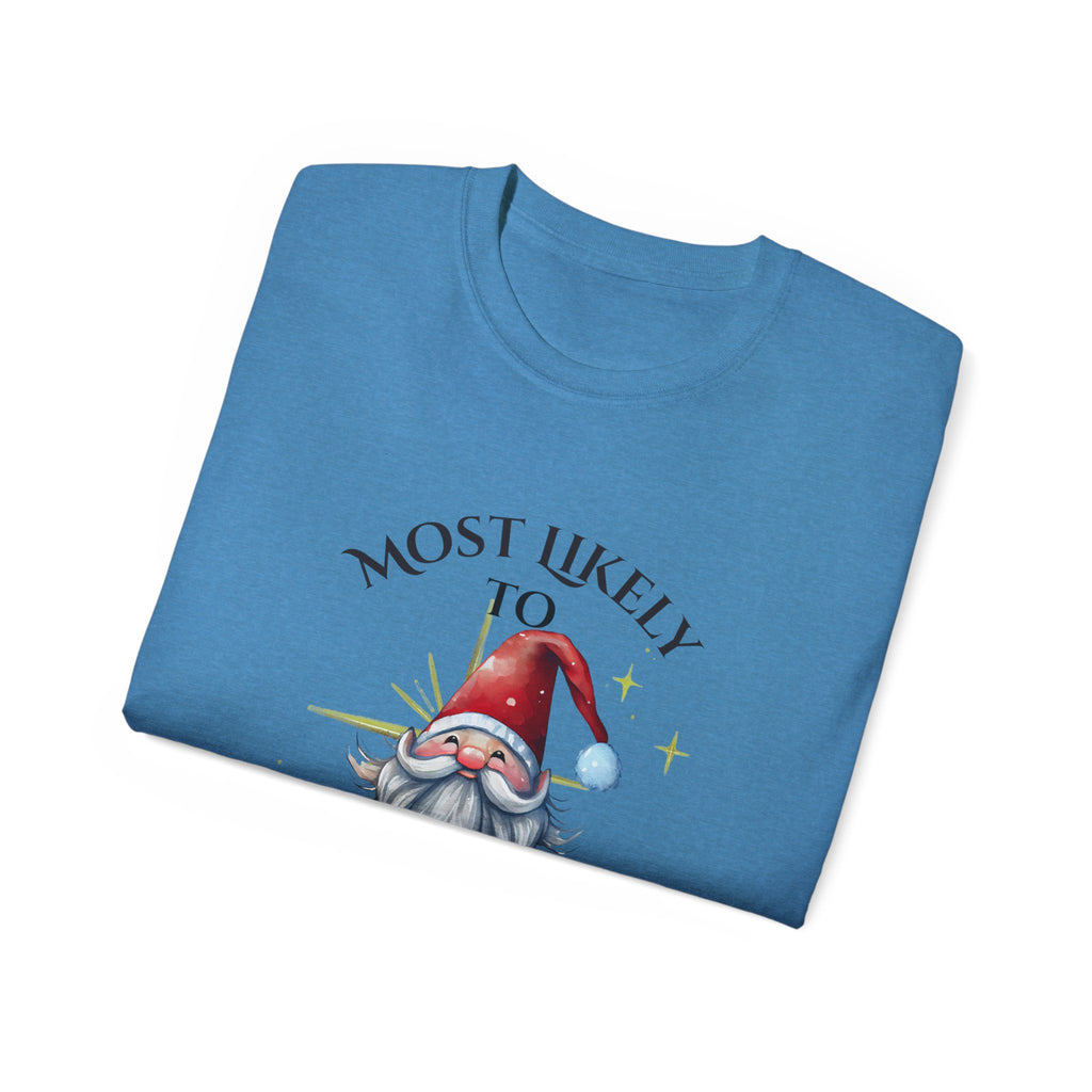 Most Likely to Make a To-Go Plate, Funny Holiday T-Shirt, Unisex Christmas Tee, Gift for Foodies, Festive Apparel