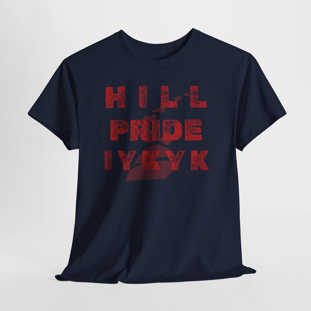 Hill Pride Cobblestone Road Graphic Tee — Red Brick Path Text Design