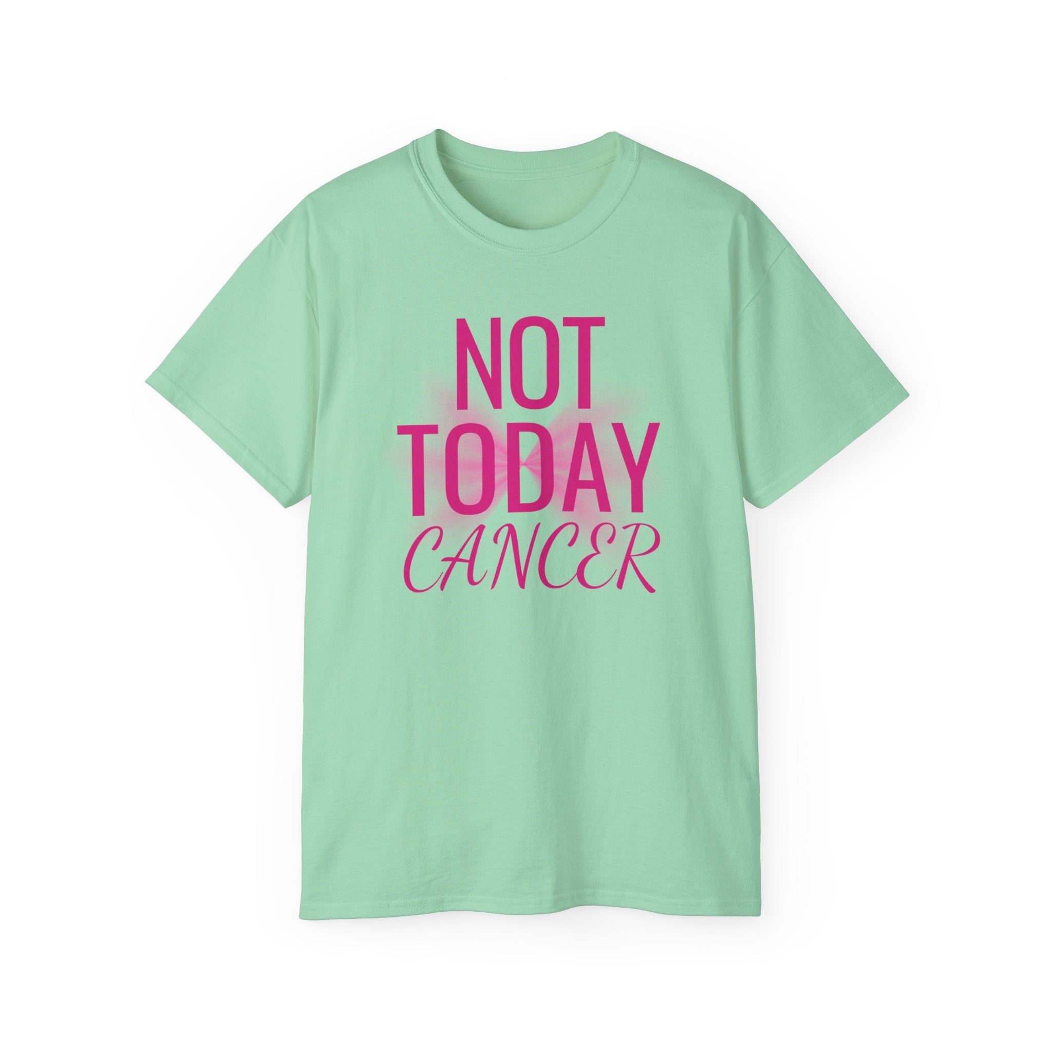 Not Today Cancer T-Shirt — Inspirational Cancer Awareness Tee with Pink Ribbon