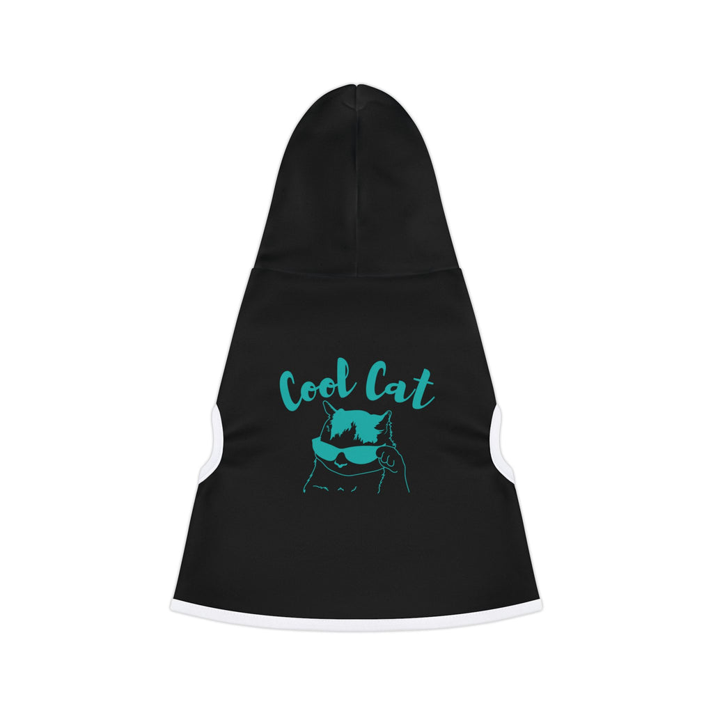 Pet Hoodie - "Cool Cat" Graphic Hooded Dog & Cat Sweatshirt for Small Pets