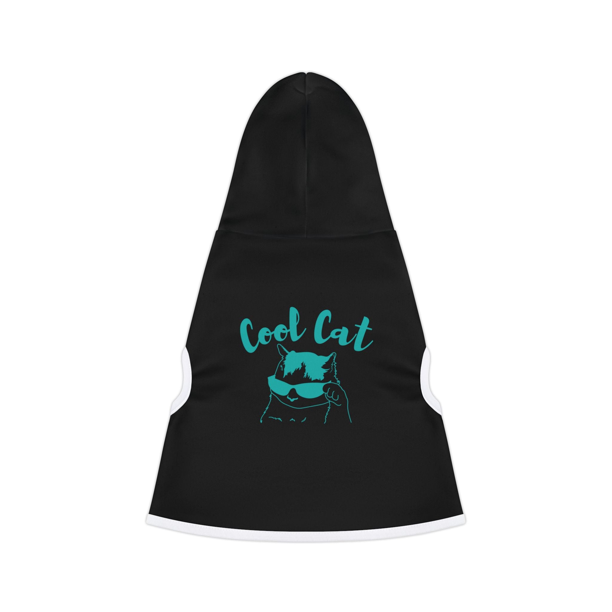 Pet Hoodie - "Cool Cat" Graphic Hooded Dog & Cat Sweatshirt for Small Pets