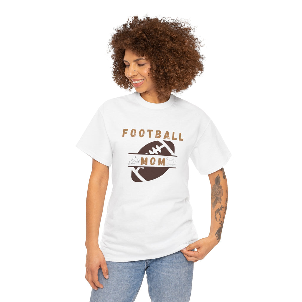 Football Mom T-Shirt — Retro Brown Football Design