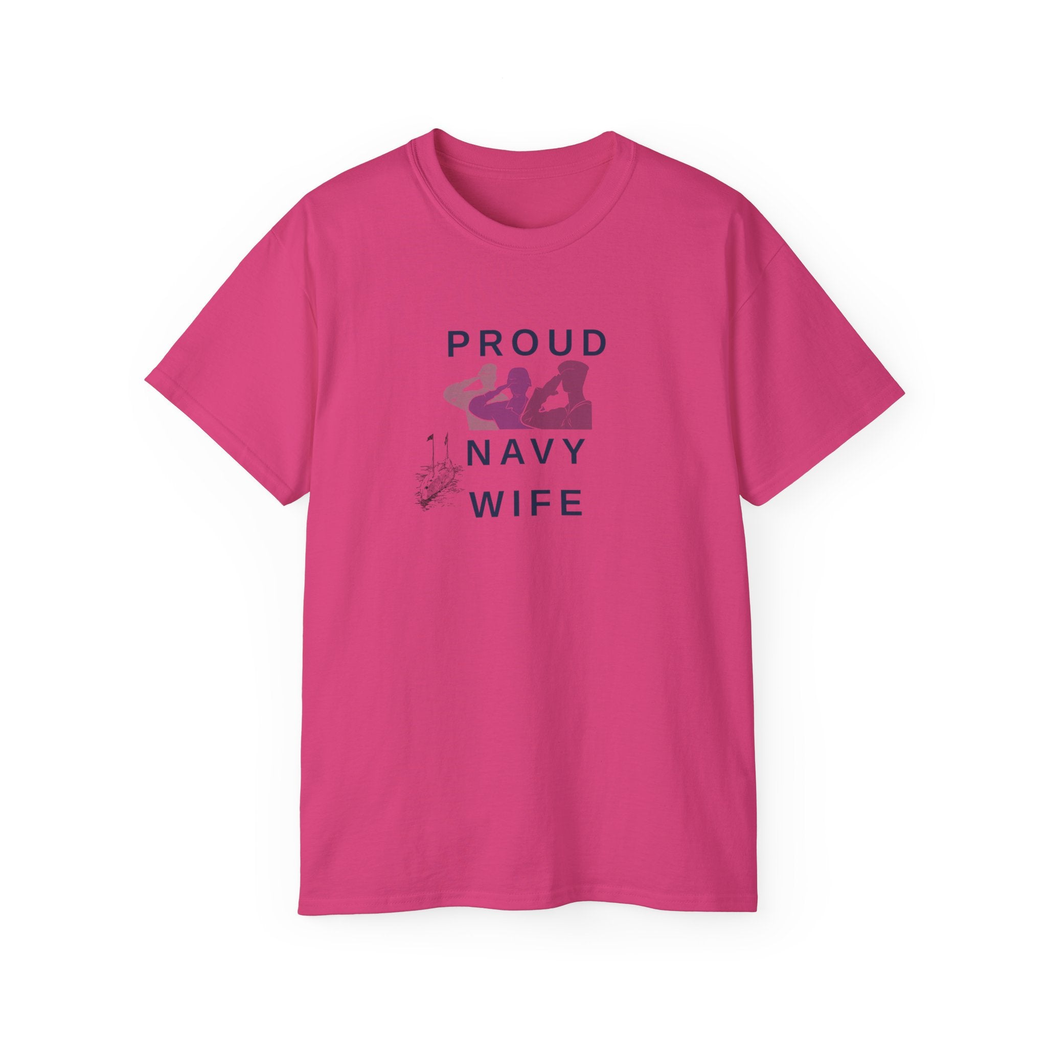 Proud Navy Wife T‑Shirt — Military Spouse Support Tee
