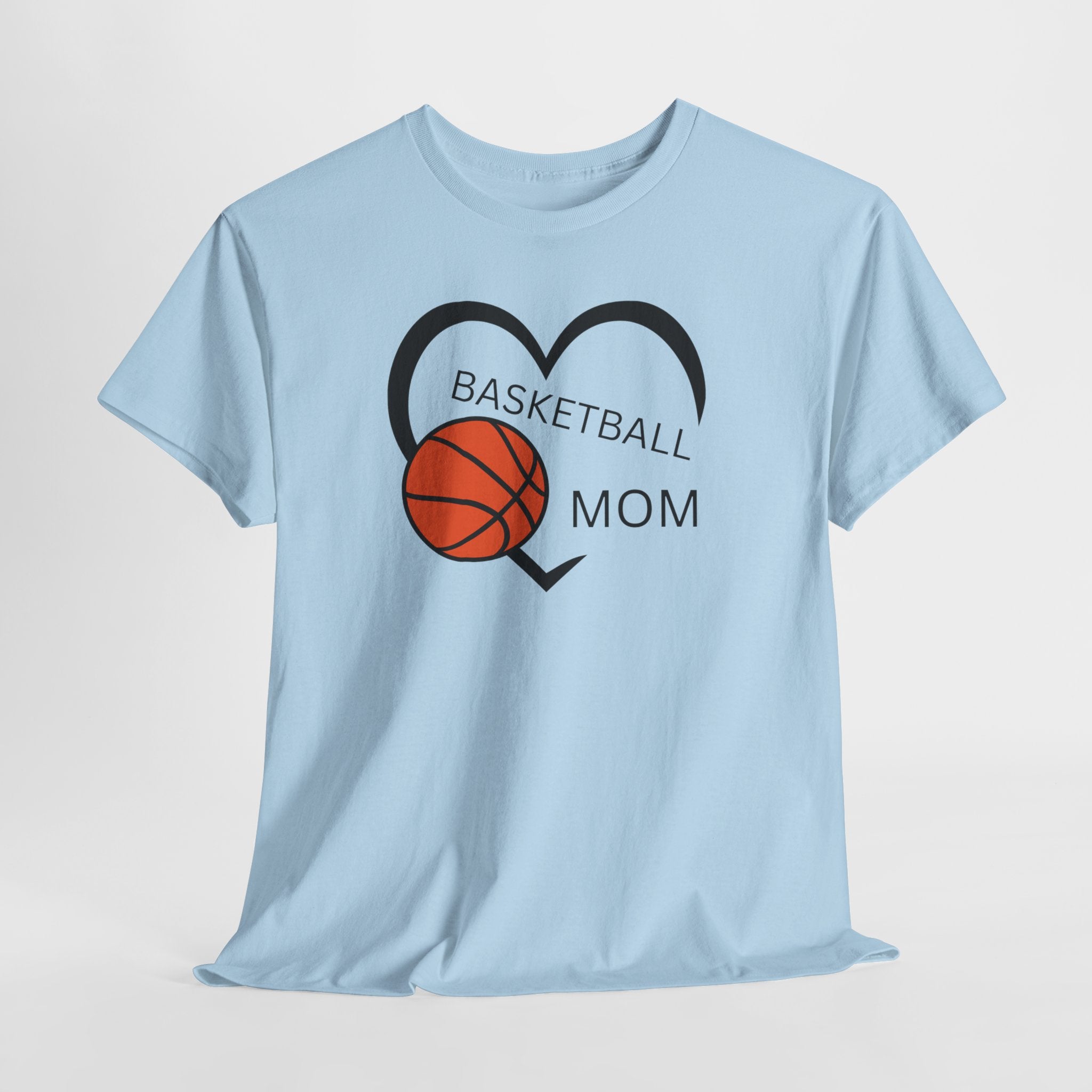 Basketball Mom T-Shirt – Heart & Basketball Design