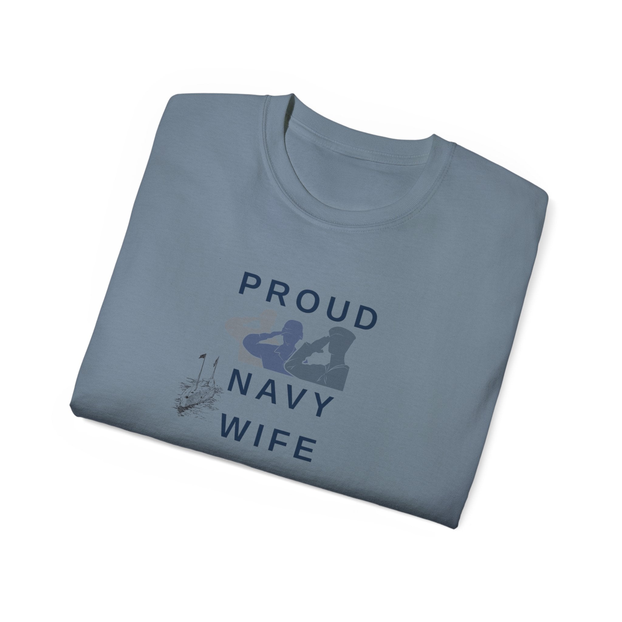 Proud Navy Wife T‑Shirt — Military Spouse Support Tee