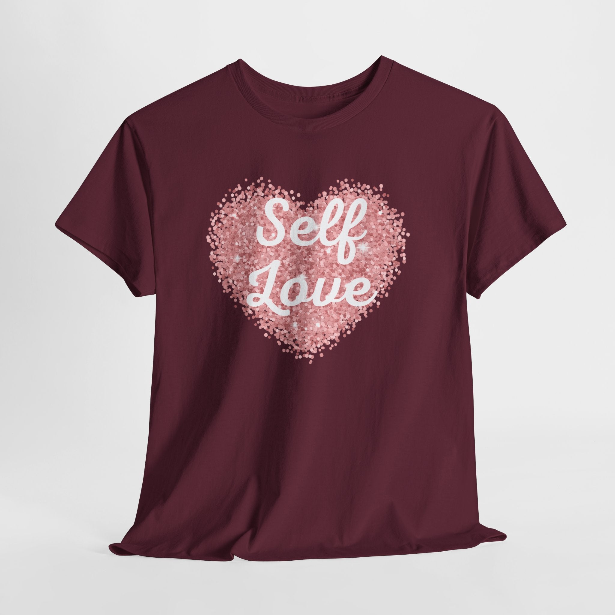 Self Love Tee — Pink Heart Mental Health Awareness Shirt