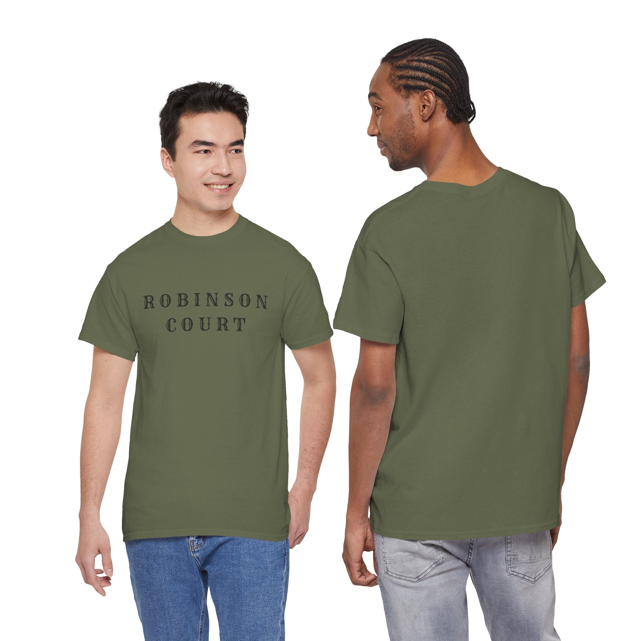 Robinson Court T-Shirt — Minimal Vintage Text Streetwear Tee