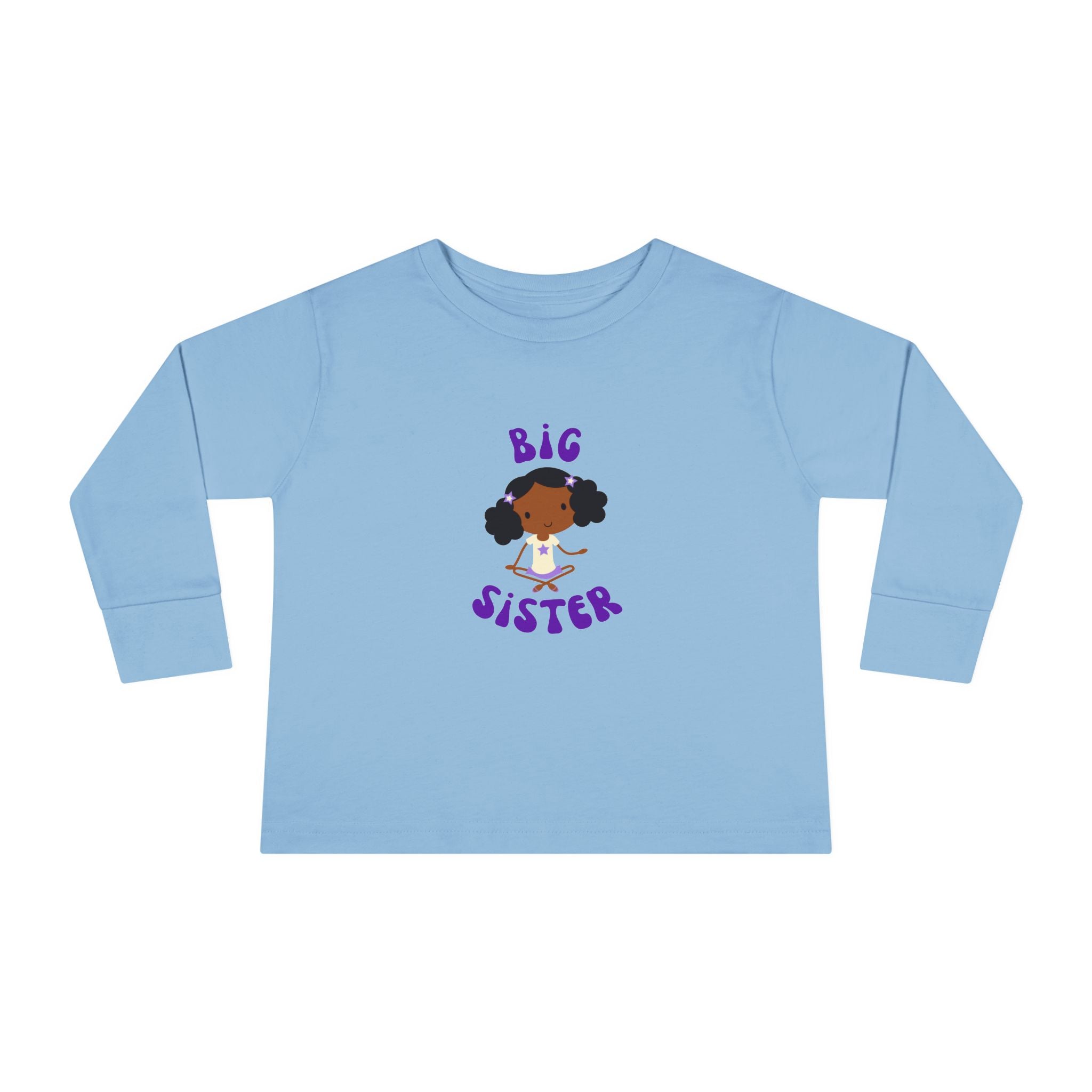 Big Sister Toddler Long Sleeve Tee — Cute Sister Announcement Shirt