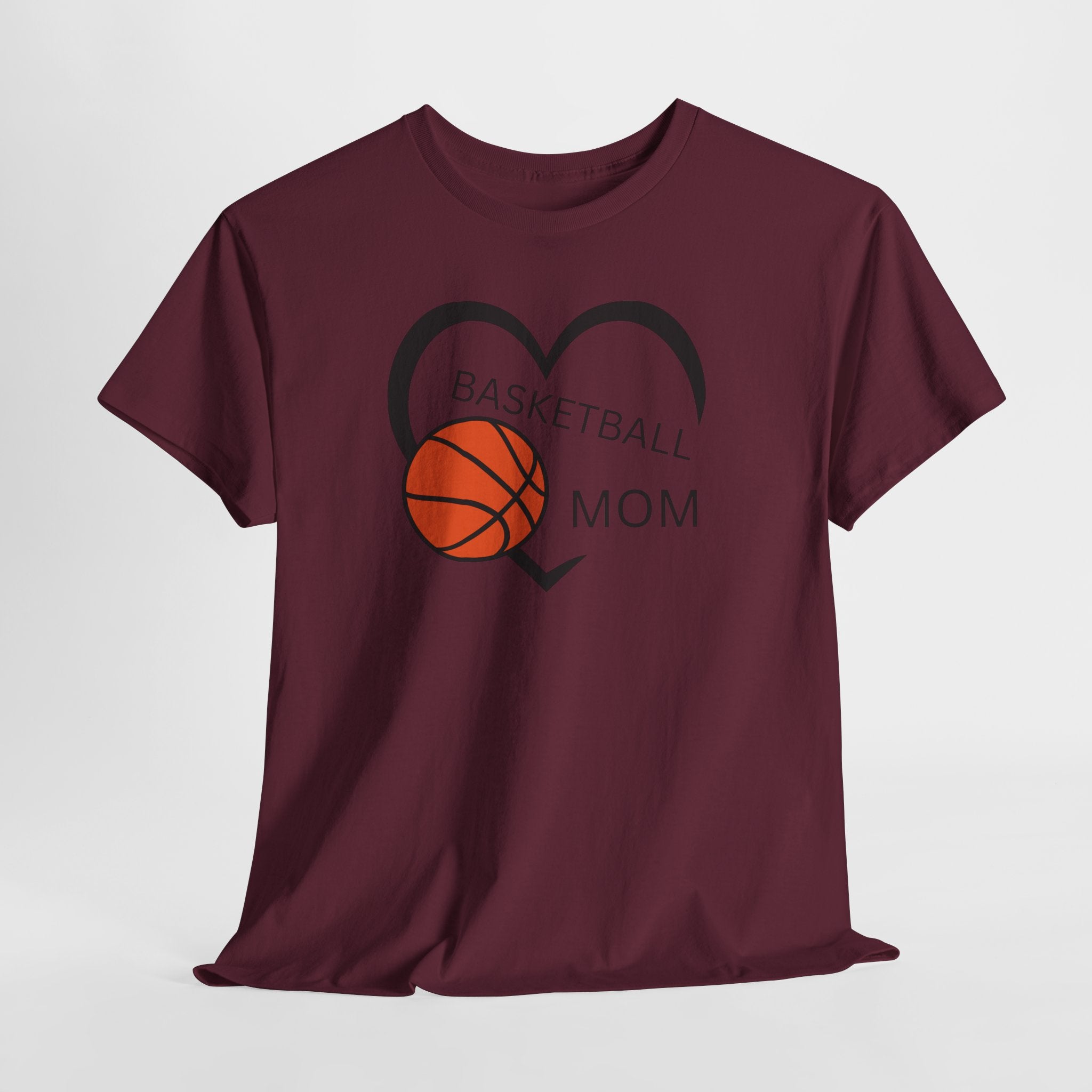Basketball Mom T-Shirt – Heart & Basketball Design