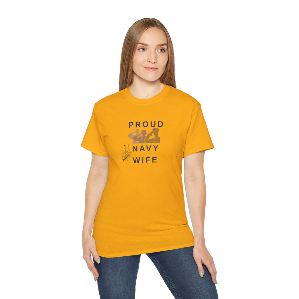 Proud Navy Wife T‑Shirt — Military Spouse Support Tee