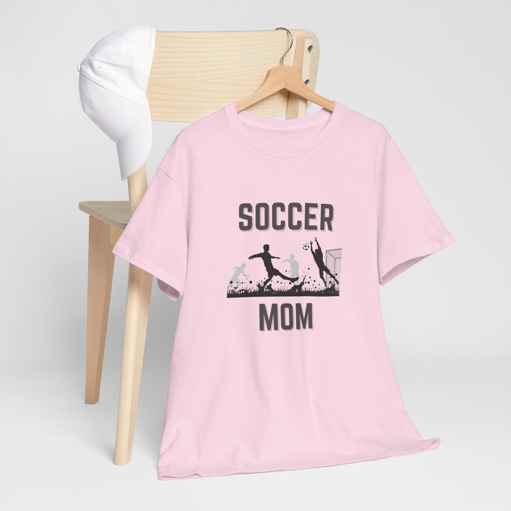 Soccer Mom T-Shirt - Graphic Soccer Player & Goal Tee for Proud Sports Moms