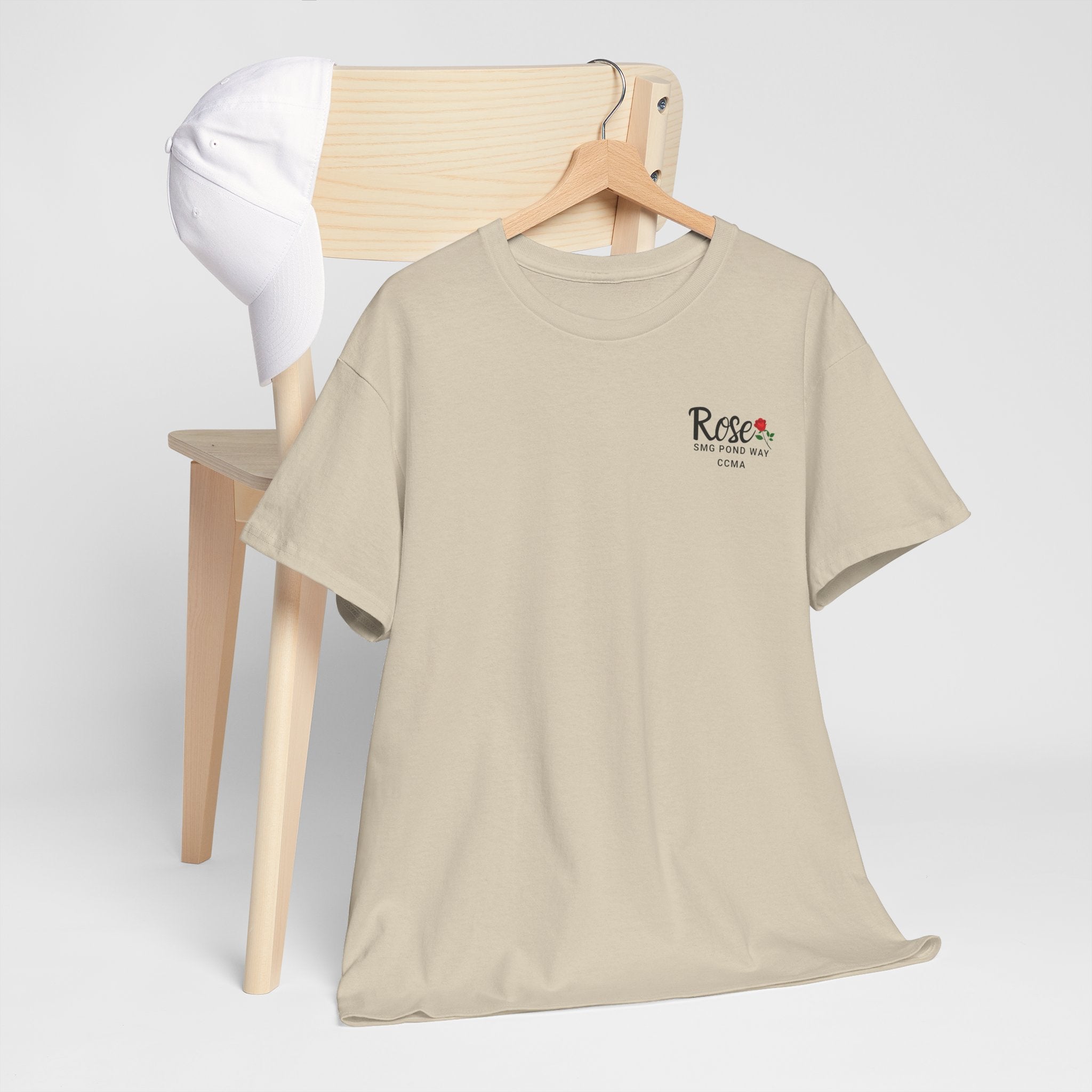 Personalized name Rose Work T-shirt with Rose