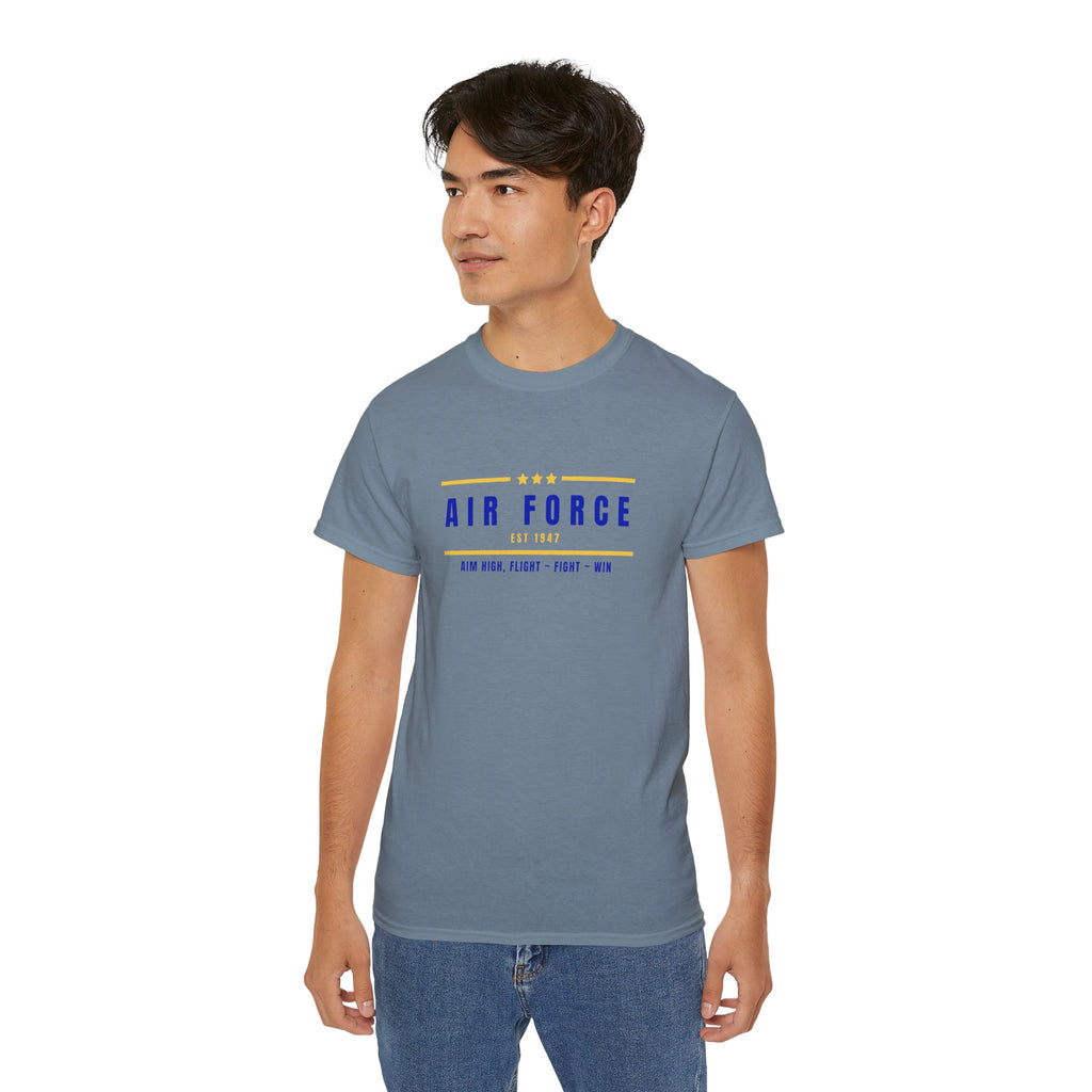 Air Force Vintage Stripe Tee — "Air Force" Graphic T-Shirt