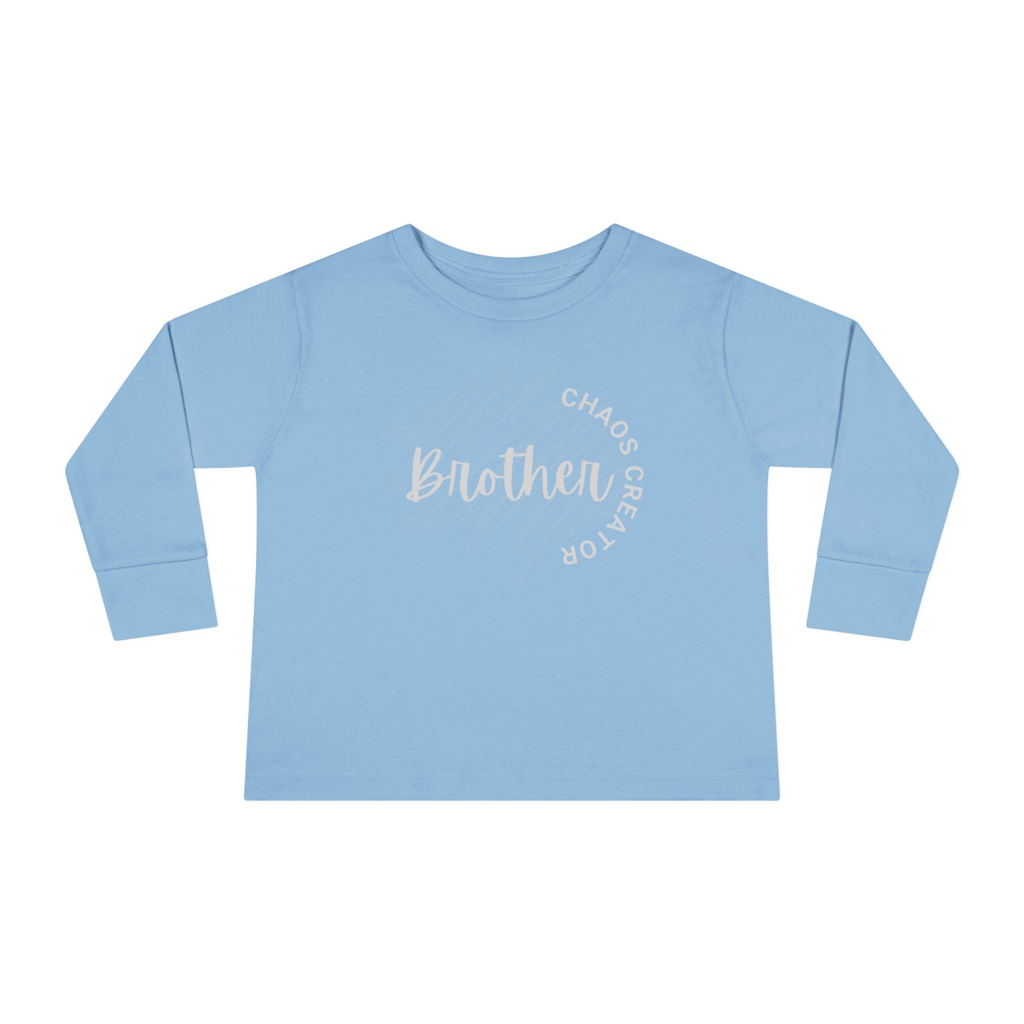 Toddler Long Sleeve Tee — “Chaos Creator” Brother Graphic