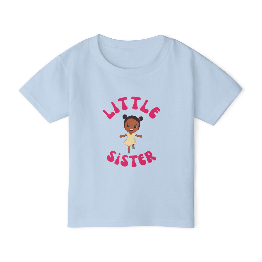Little Sister Toddler T-Shirt — Cute Smiling Girl Sibling Shirt