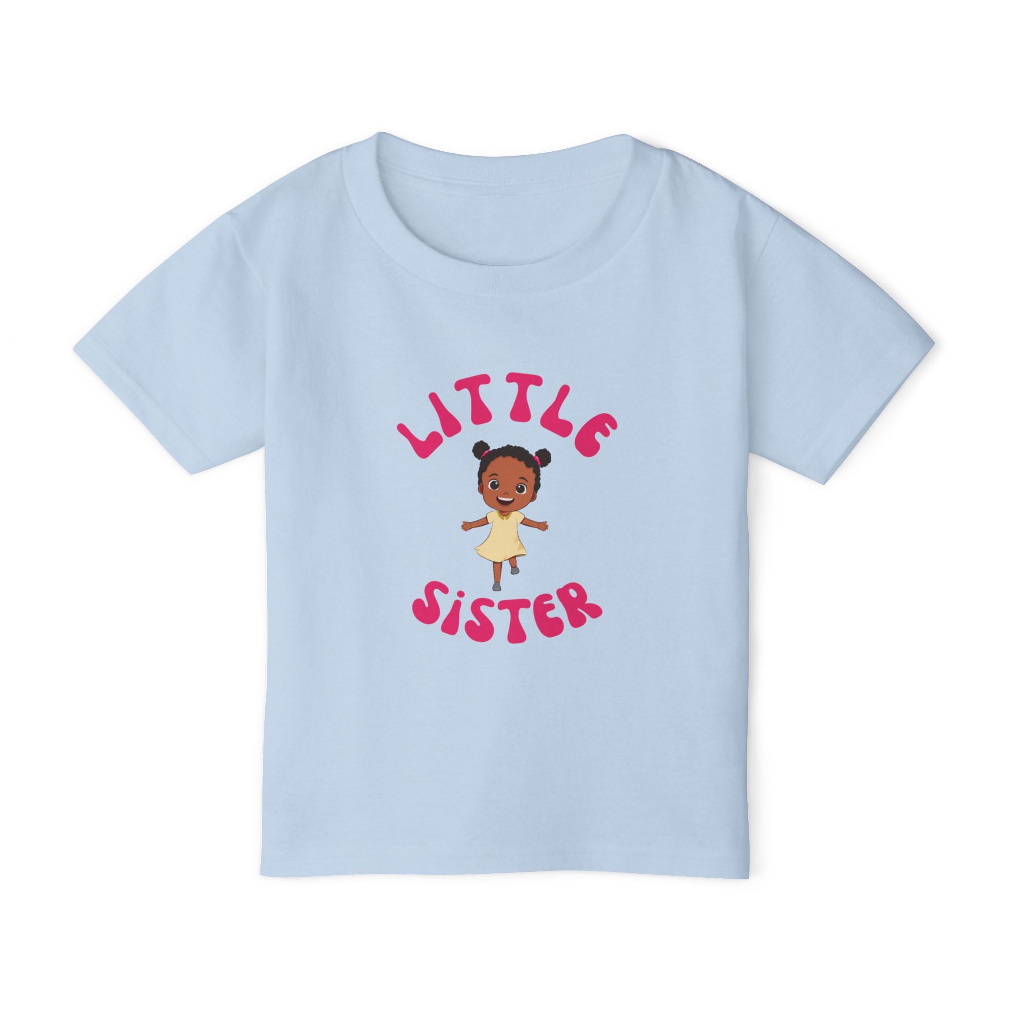 Little Sister Toddler T-Shirt — Cute Smiling Girl Sibling Shirt
