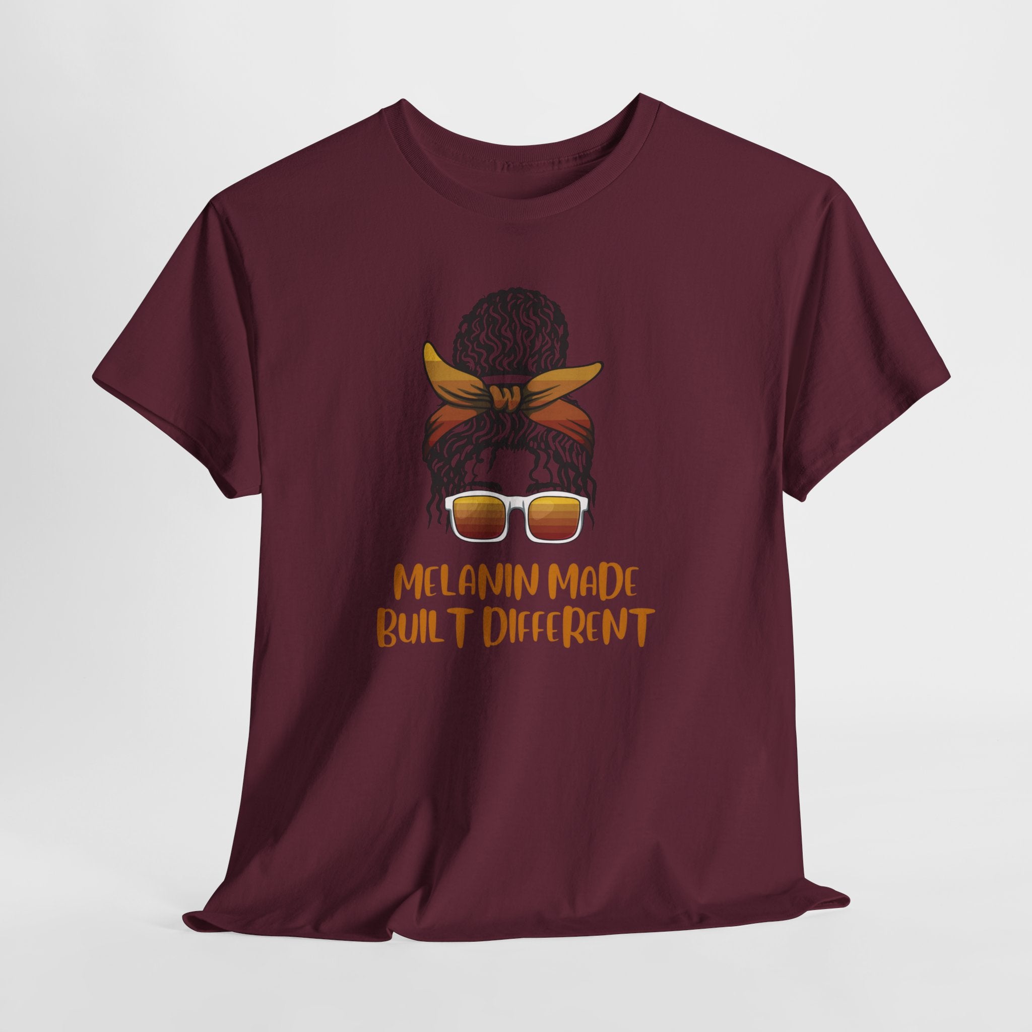 T-Shirt — "Melanin Made, Built Different" Graphic Tee