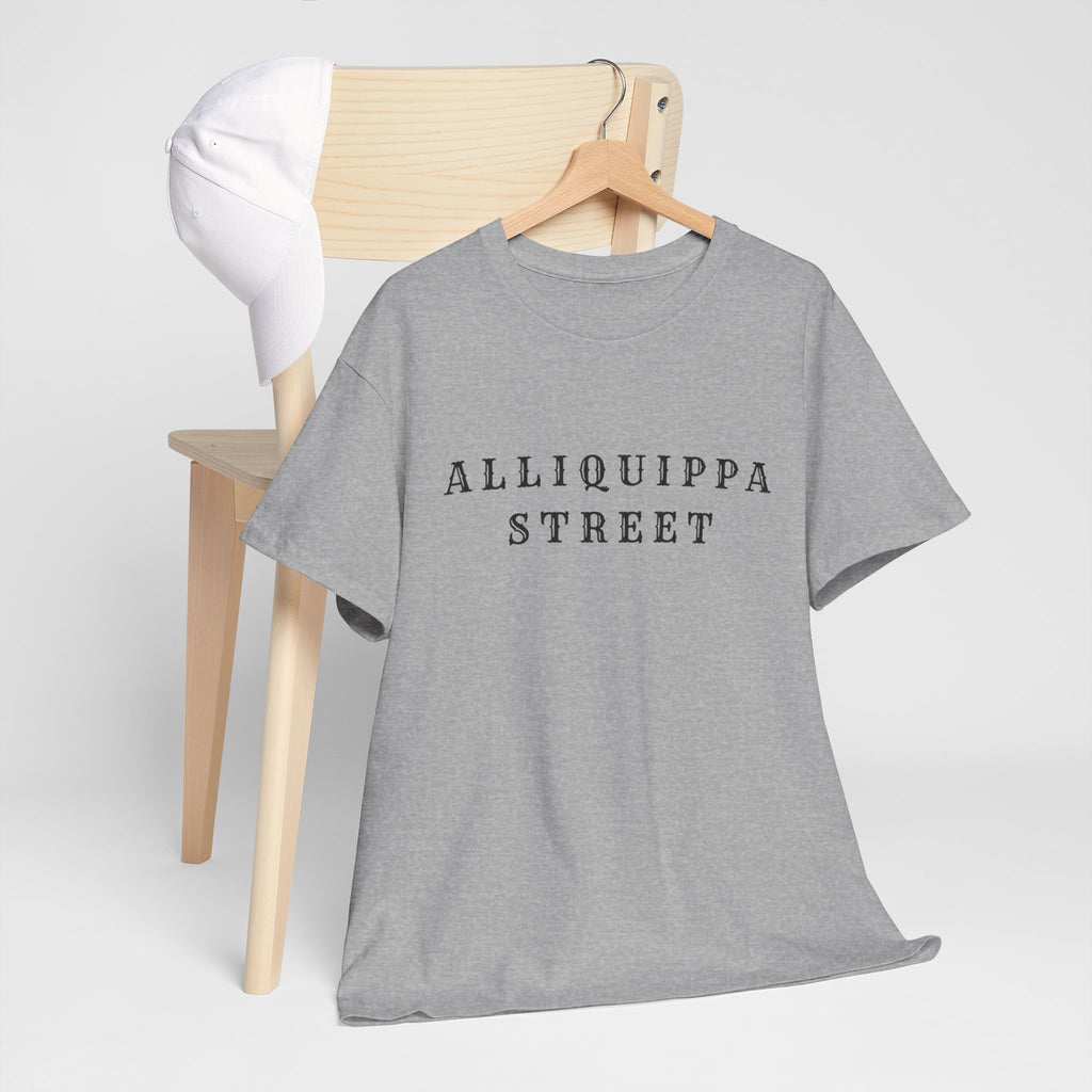 Alliquippa Street Tee - Minimalist Street Name Graphic T-Shirt