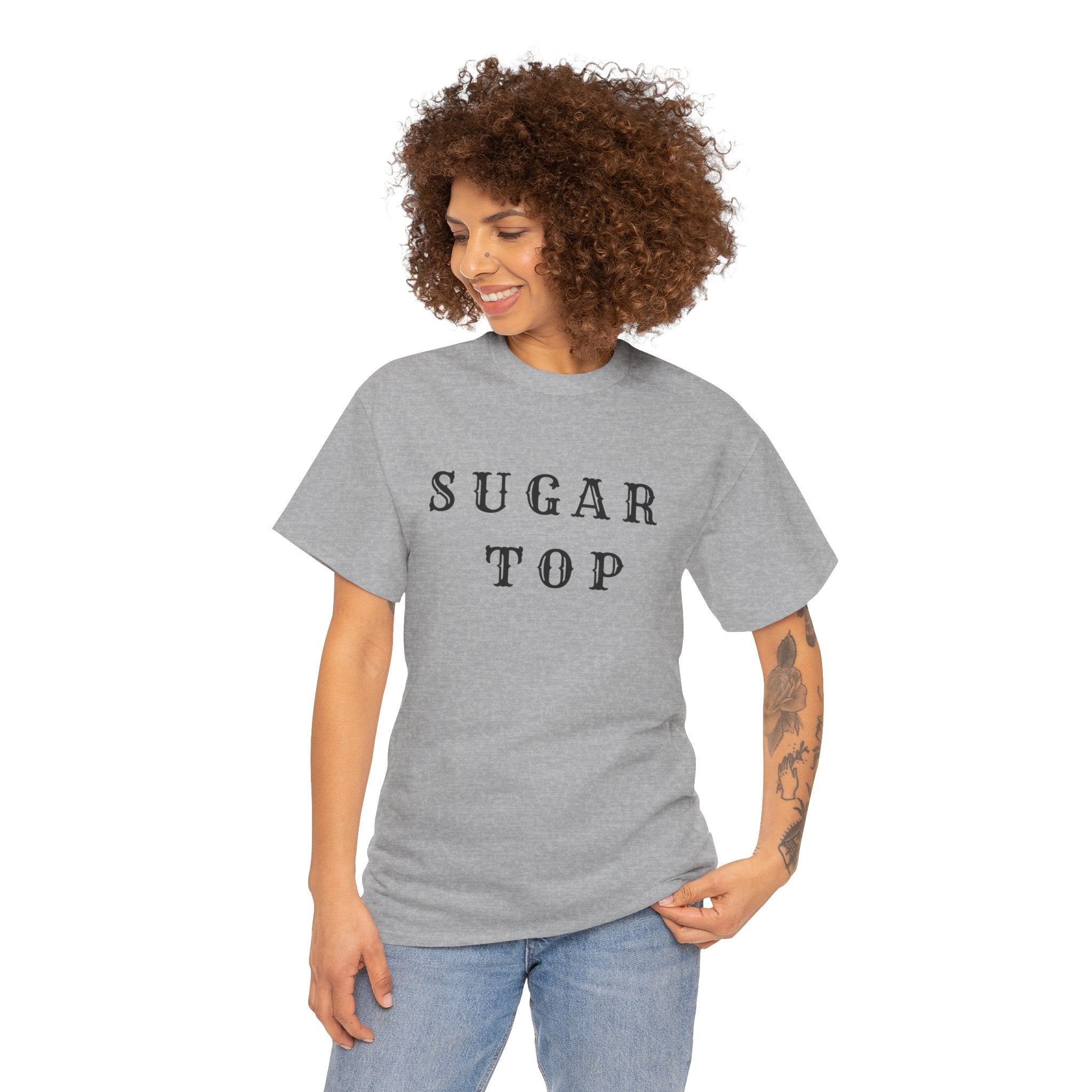 Sugar Top Minimalist Unisex Heavy Cotton Tee