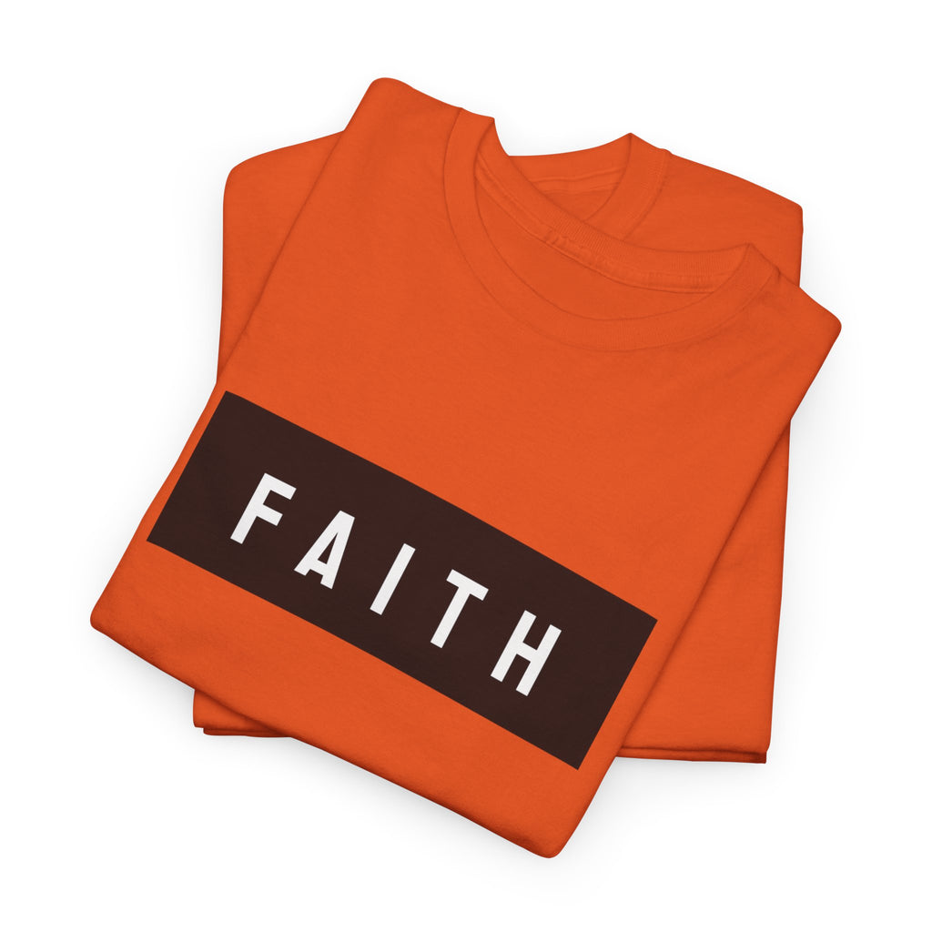 Faith Graphic Tee — Minimal Black Box Christian T-Shirt