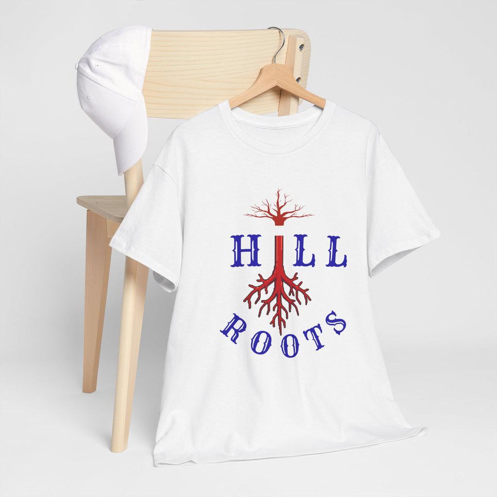 T-Shirt — Hill Roots Logo Tee (red tree roots graphic)