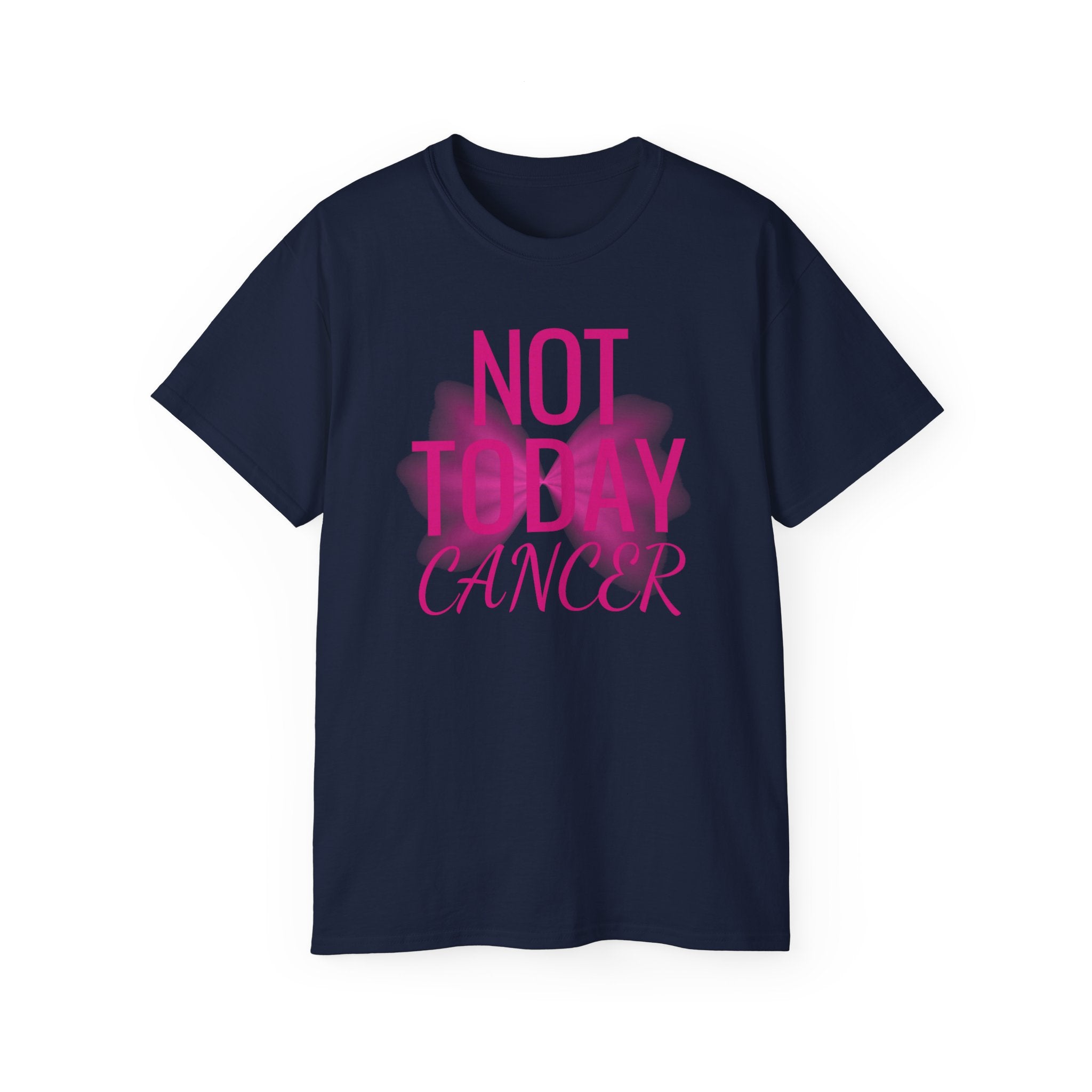 Not Today Cancer T-Shirt — Inspirational Cancer Awareness Tee with Pink Ribbon