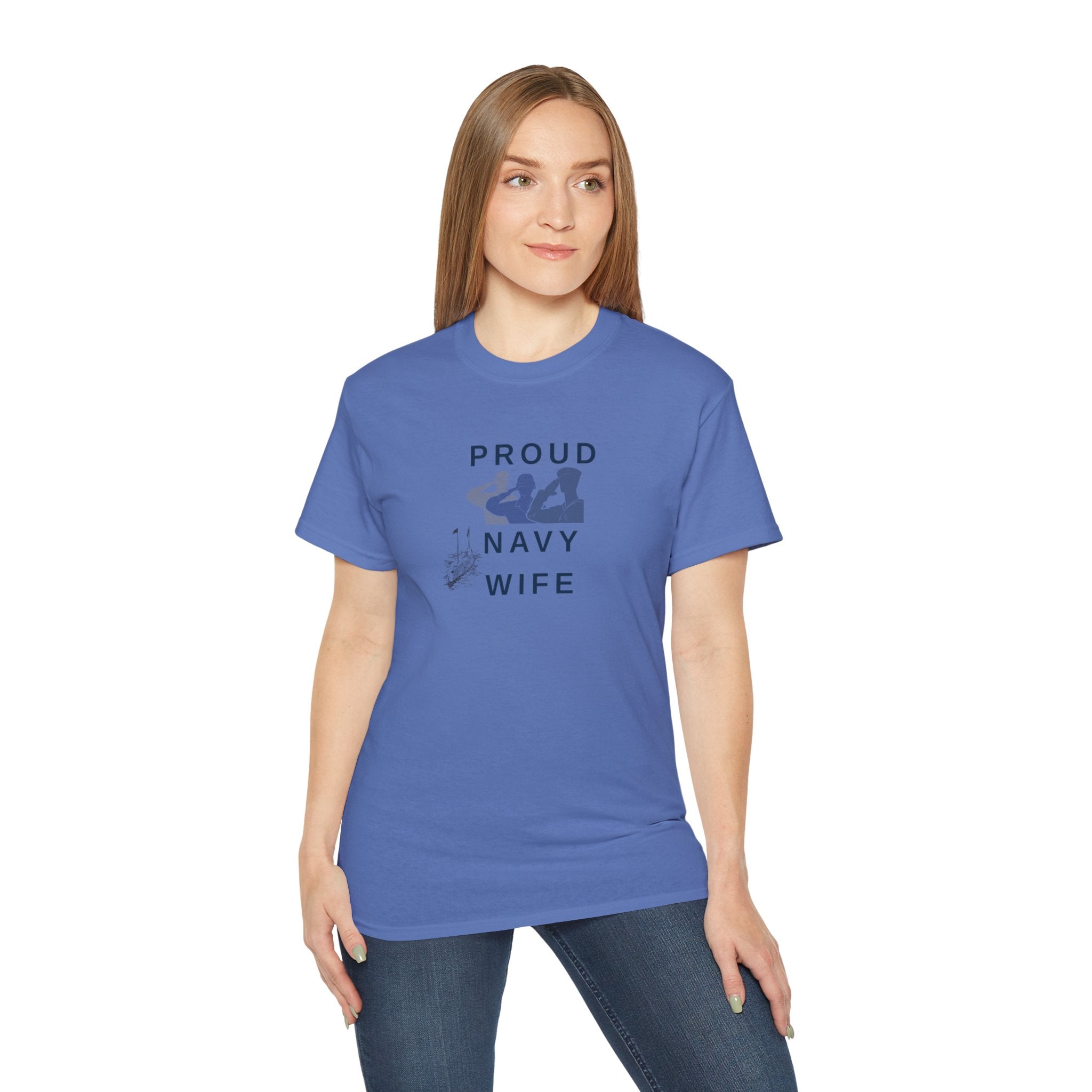 Proud Navy Wife T‑Shirt — Military Spouse Support Tee