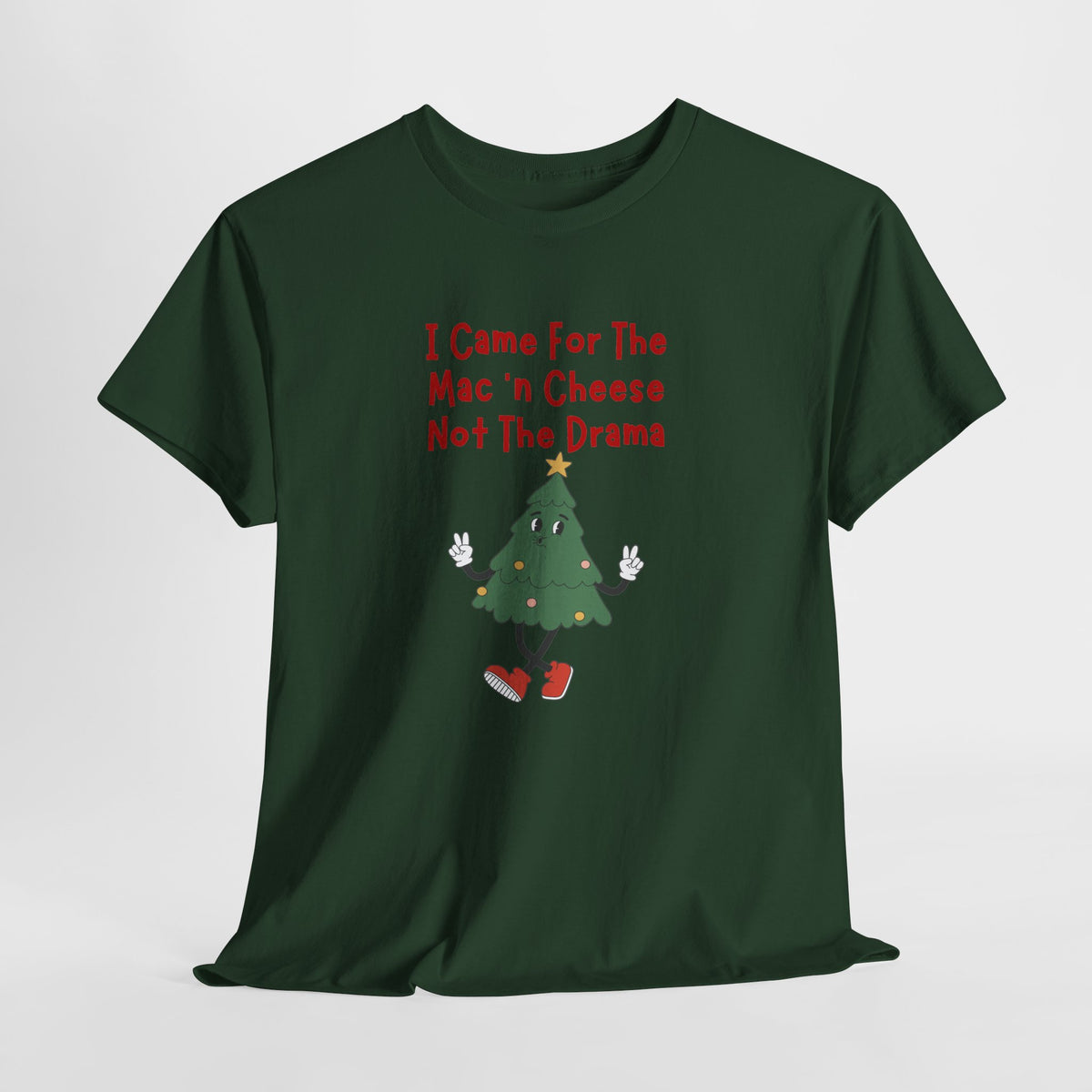 I Came for the Mac ’n Cheese Not the Drama Christmas Tree T-Shirt