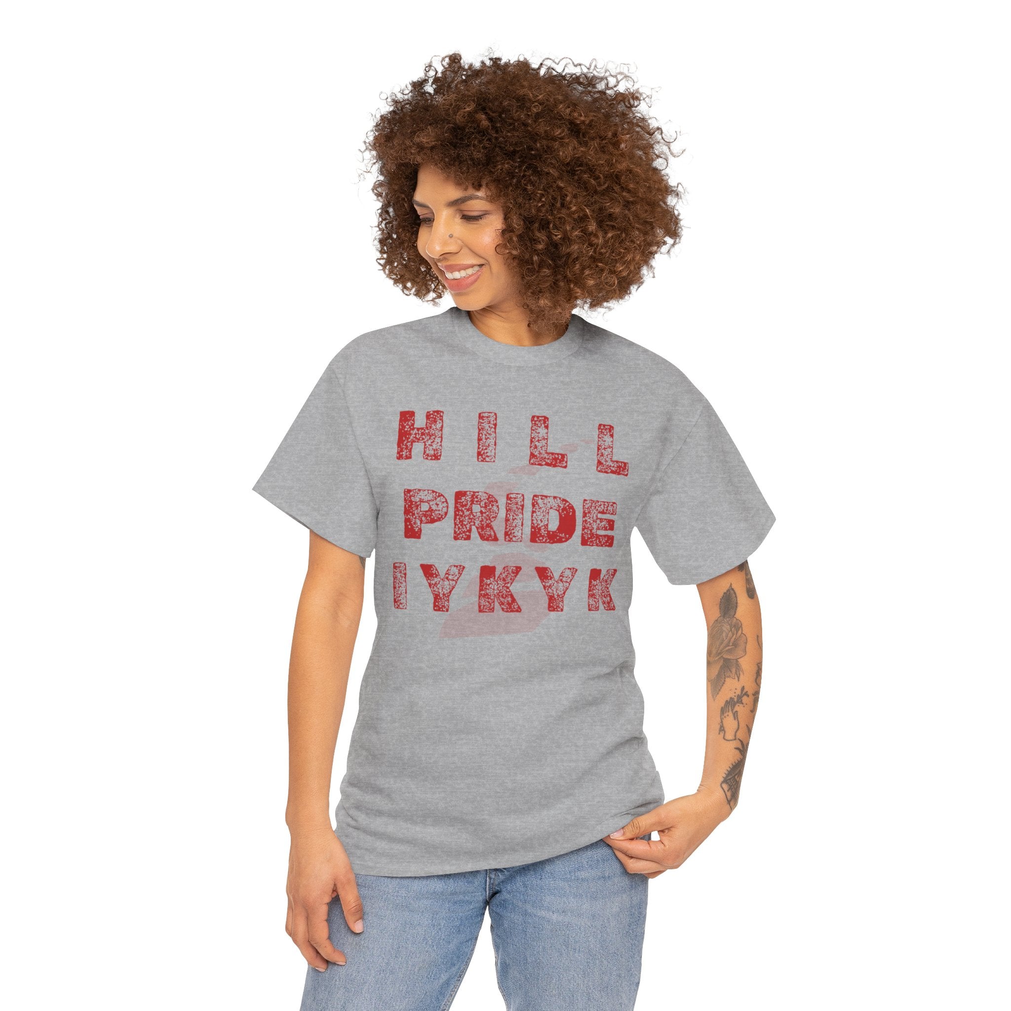 Hill Pride Cobblestone Road Graphic Tee — Red Brick Path Text Design