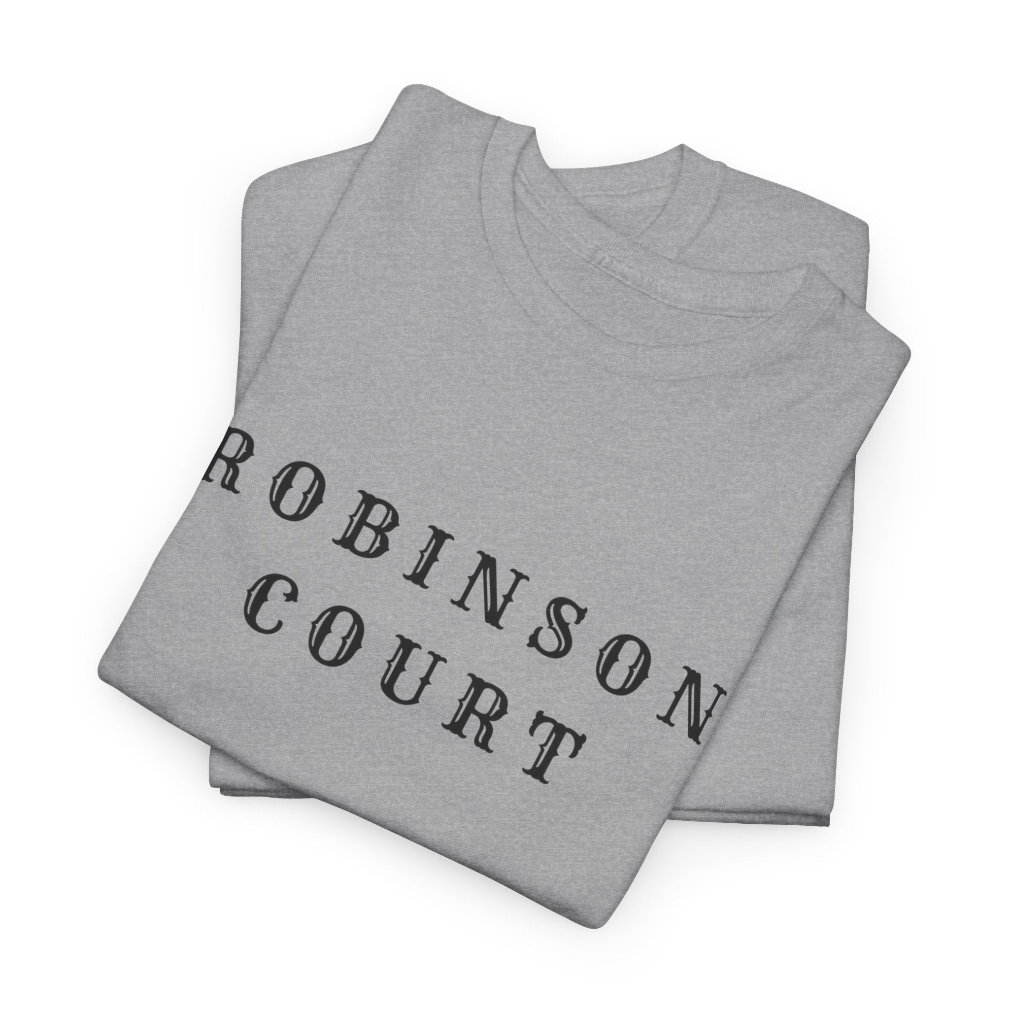 Robinson Court T-Shirt — Minimal Vintage Text Streetwear Tee