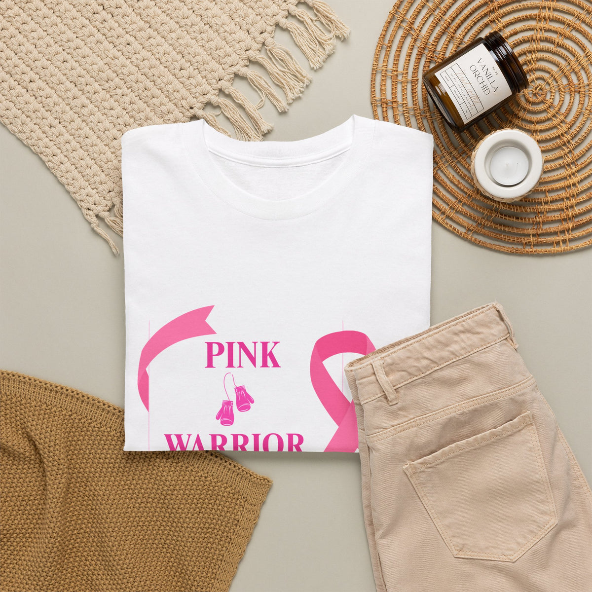 Breast Cancer Awareness Tee – Pink Warrior Ribbon T-Shirt