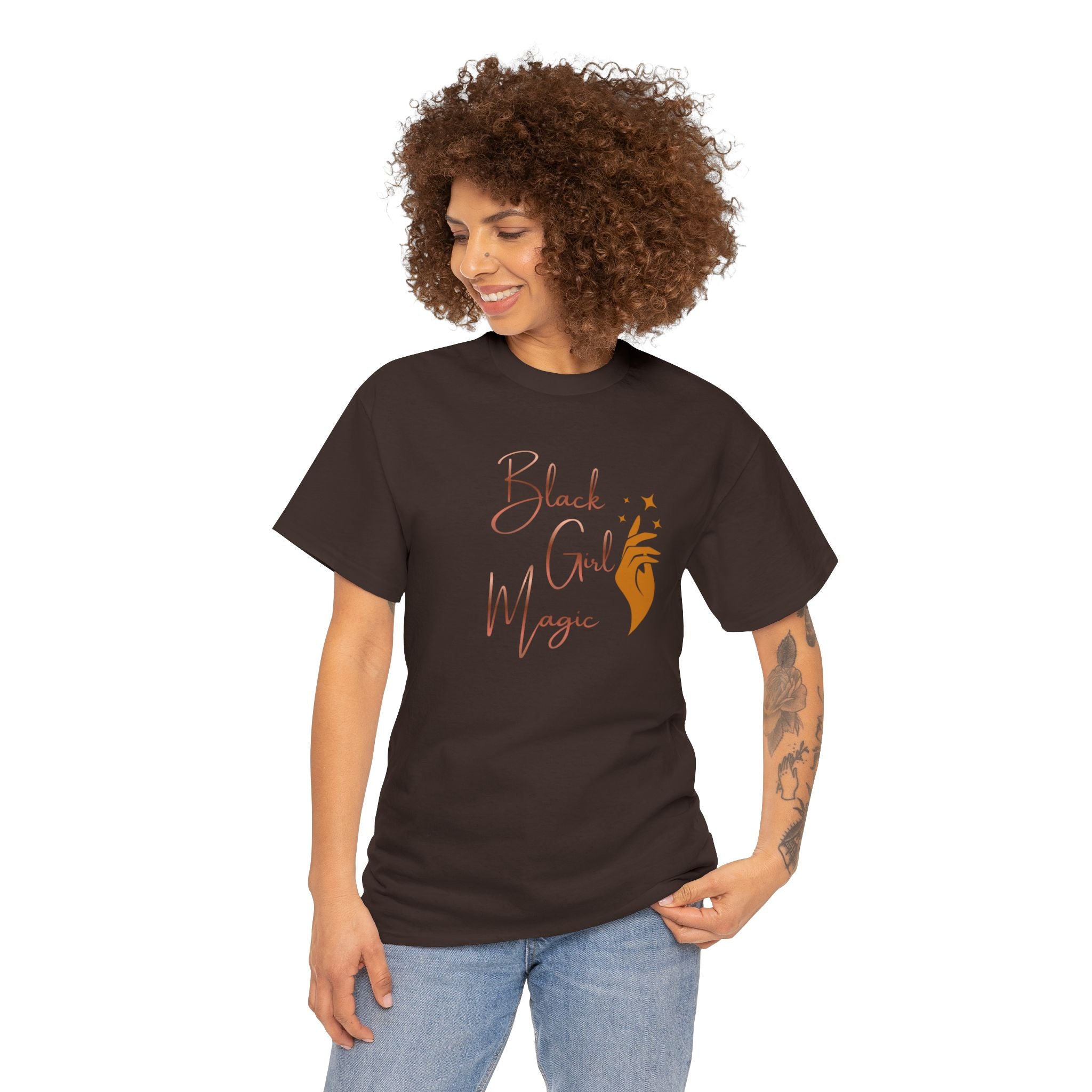 Black Girl Magic T-Shirt — Empowerment Tee with Feminine Illustration
