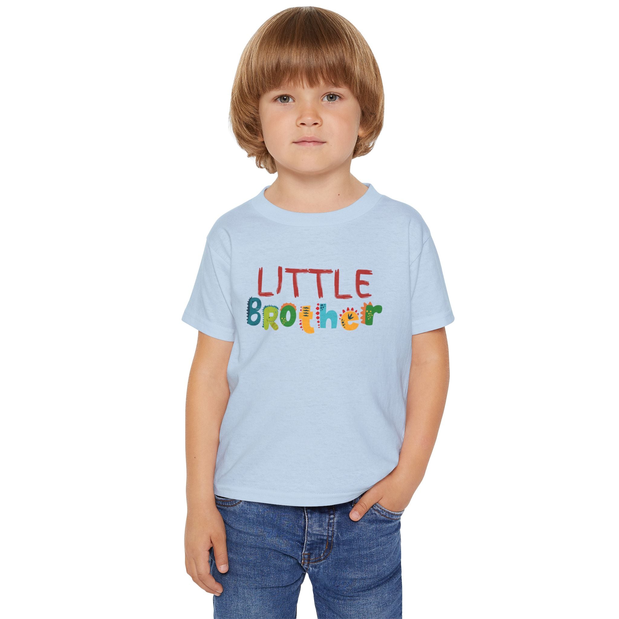 Little Brother Toddler T-Shirt - Colorful Playful Sibling Shirt